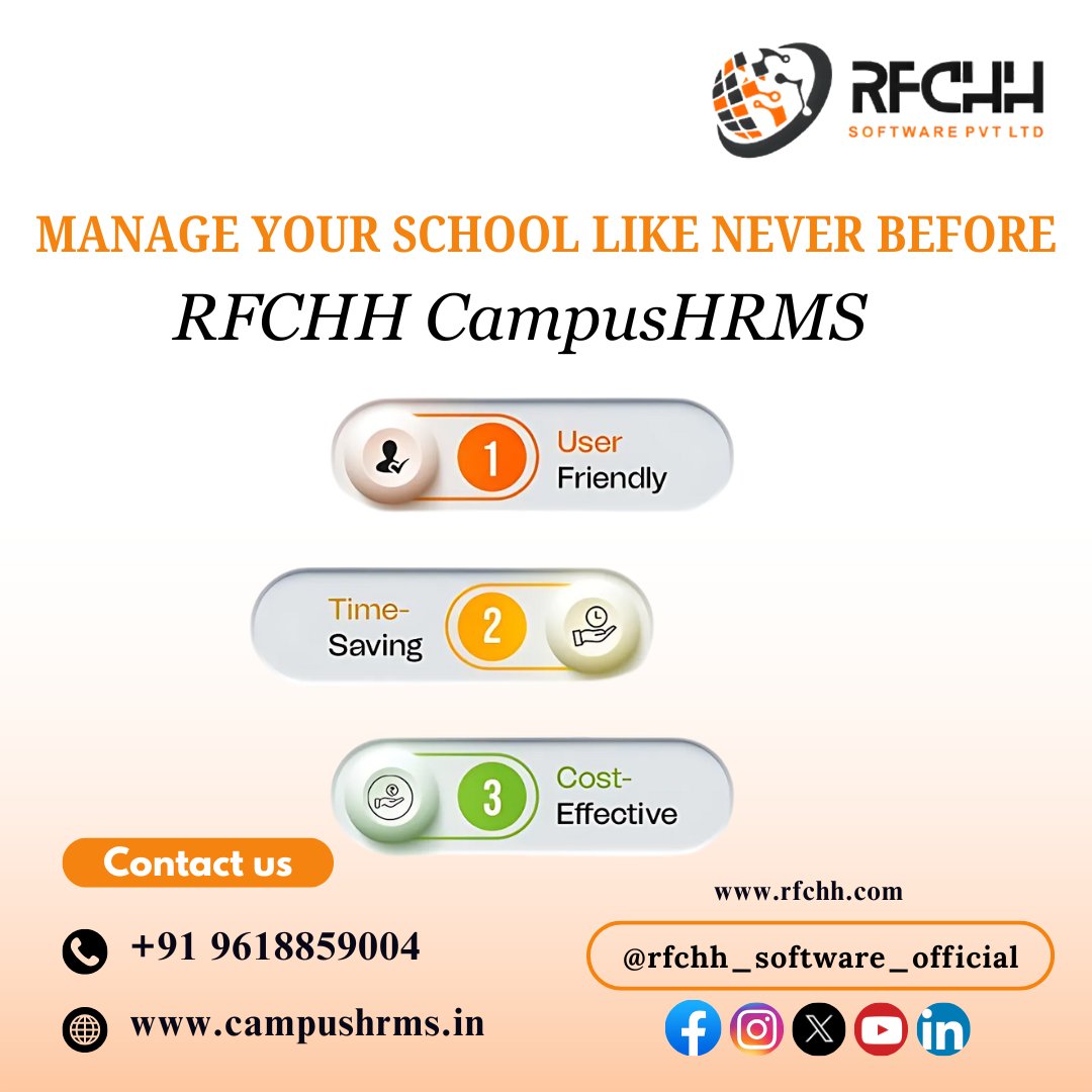 rfchhsoftware's tweet image. 📚 Revolutionize School Management with RFCHH CampusHRMS!

📧 +91 9618859004
🌐 campushrms.in | rfchh.com

#RFCHHSOFTWARE #RFCHHCampusHRMS #CampusHRMS #SchoolManagementSoftware #EdTech #DigitalSchool  
#RFCHH #EducationTechnology #SmartSchool #SchoolERP