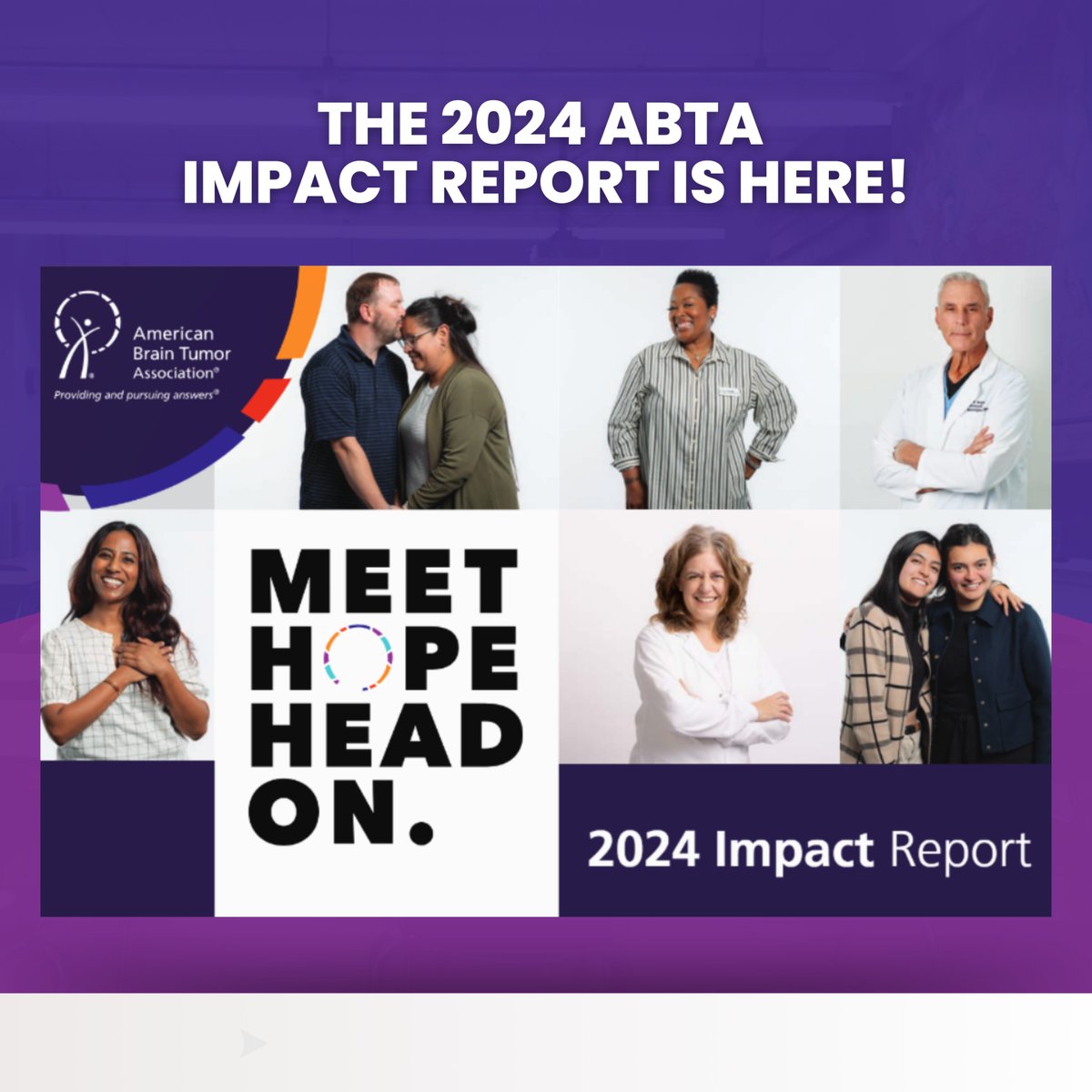 🚨 The 2024 ABTA Impact Report is here!

🧠 $18M raised
💙 230K+ patients/caregivers served
🔬 25 research grants funded
🏃 $1.5M raised via BT5K events

Together, we’re Meeting #HopeHeadOn.

📖 Read the full report: abta.org/about-the-abta…