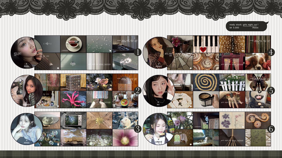 buttesr's tweet image. Help Repost! ┈┈ ✴︎

aku ada layout ready stock: moodstagram, chara girlgroup di bawah ini dengan harga (5.000)! untuk lengkapnya boleh cek alt, thank you! ❤︎

∧⑅∧ #zonauang #zonaba #zonajajan