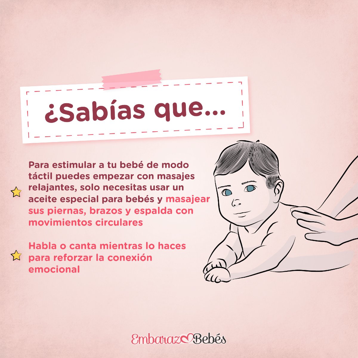 EmbarazoBebes's tweet photo. El tacto es una de las primeras formas de comunicación con tu bebé 👌

¿Quieres saber más? Mira nuestro video en YT: ✨🎶 BEBÉ de 1 MES: Los Mejores EJERCICIOS de Estimulación temprana
https://t.co/ceGPQfVeay

@EmbarazoBebes  
#embarazo&amp;bebes #bebes https://t.co/4UfEGVtYEm