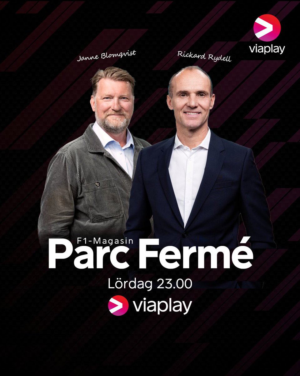 Häng med Janne Blomqvist och Rikard Rydell när de summerar kvalet och ser fram mot söndagens race 🏁

📺 Se Parc Fermé, lördag 23.00 på Viaplay