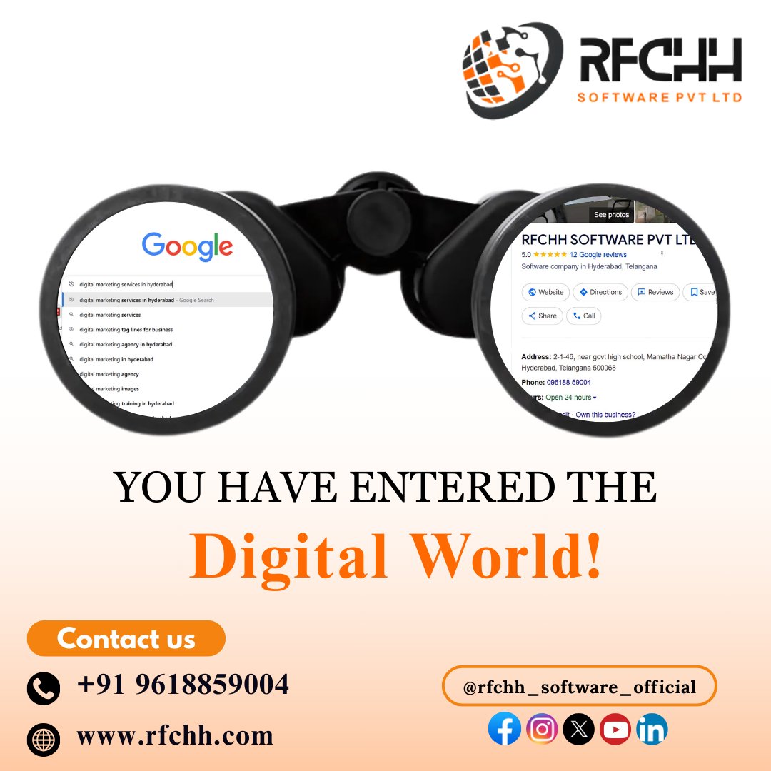 rfchhsoftware's tweet image. 🌐 Welcome to the Digital Era with RFCHH Software Pvt Ltd!

🚀 Let your growth story begin with us.

📍 Located in Hyderabad
📞 +91 9618859004
🌐 rfchh.com

#RFCHHSOFTWARE #RFCHHDIGITAL #DigitalMarketing #OnlinePresence #MarketingAgency #SEOExperts  
#DigitalWorld