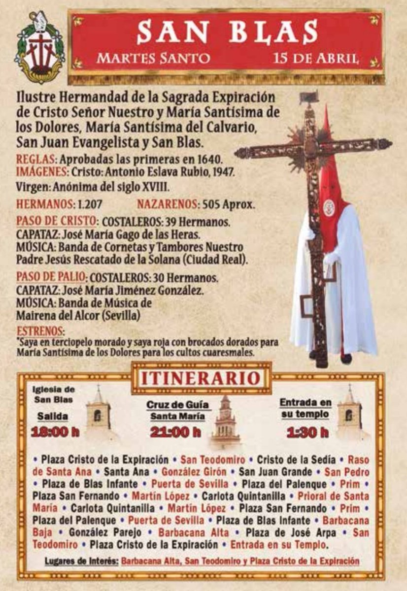 JuanAvilaCARMO's tweet photo. Visitando a la Hermandad de San Blas

Feliz estación de penitencia y un fuerte abrazo a todos sus hermanos https://t.co/MzSjU1BGKX