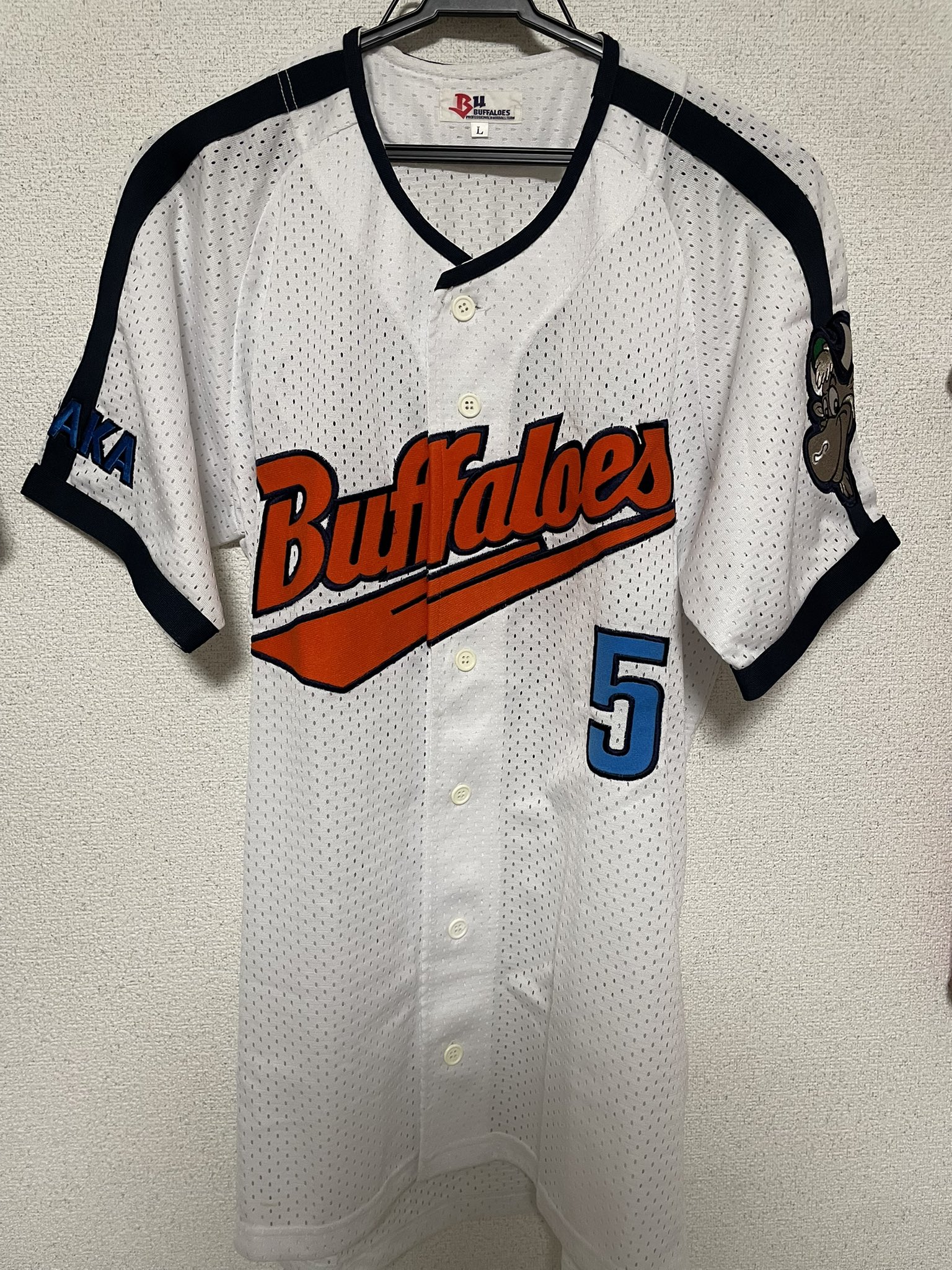 オリックス・バファローズ - 近鉄バファローズ 中村紀洋 ユニフォーム 背番号5 大阪近鉄バファローズ Buffaloes 中村紀洋 背番号 5 半袖