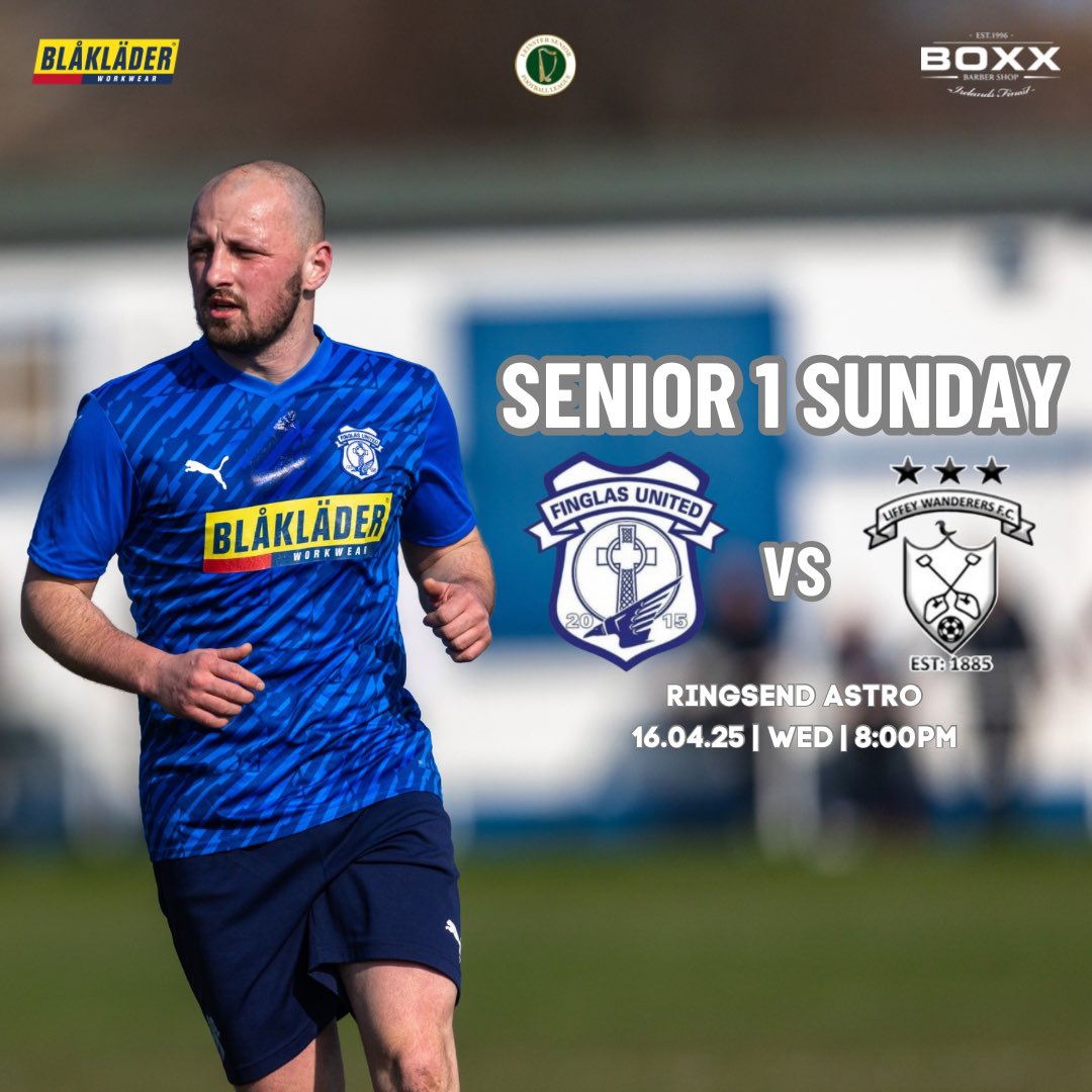 𝗟𝗶𝗳𝗳𝗲𝘆 𝗪𝗮𝗻𝗱𝗲𝗿𝗲𝗿𝘀 (𝗔) 𝘁𝗼𝗺𝗼𝗿𝗿𝗼𝘄 𝗻𝗶𝗴𝗵𝘁👊🏻🔵

Our Senior 1 Sunday side travel to Ringsend tomorrow night to face <a href="/LiffeyWanderers/">Liffey Wanderers FC</a>✅

All travelling support would be greatly appreciated💙

<a href="/LSLLeague/">Leinster Senior League</a>