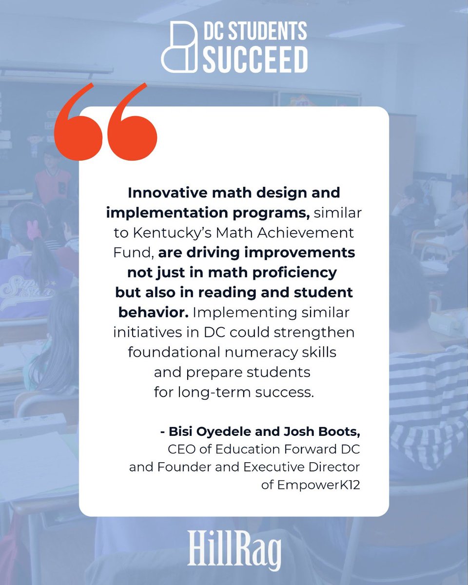 Too many students are told they’re “not math people”—but it’s the system that needs redesigning.

DC has the chance to be a national leader in reimagining math instruction, making it more engaging, relevant, and rooted in what actually helps students succeed.

Read more in this