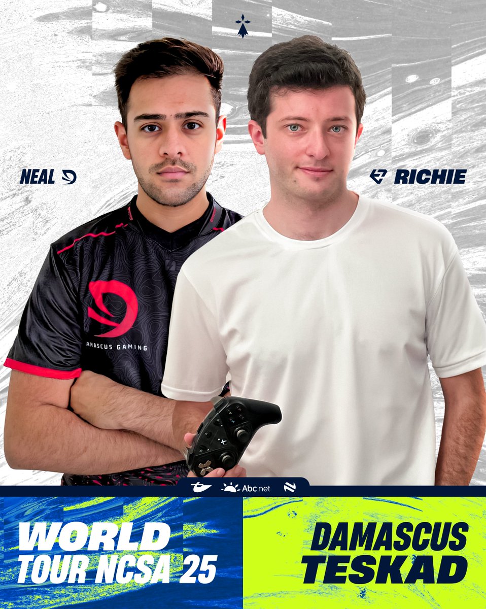 🚨 ANNONCE DUO WORLD TOUR 2025 🚨

<a href="/Richie1308_TM/">Richie</a> participera au World Tour 2025 avec <a href="/neal_kamdar/">NealF1</a> de chez <a href="/damascusesports/">Damascus Gaming</a> et formeront le duo "Damascus Teskad" !

La région NCSA n'a qu'à bien se tenir 👀
#Teskad ⚡️