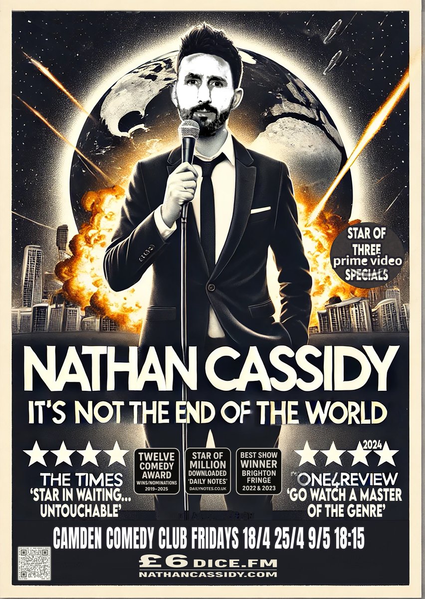 The Rat Pack Stand-up Comedy (@_theratpack) on Twitter photo FRIDAY <a href="/CamdenComedy/">Camden Comedy Club</a> 2 ACE SHOWS
GRAB TICKETS QUICK!
615pm <a href="/nathancassidy/">Nathan Cassidy</a> ★★★★ 'master of the genre' One4Review 2024 £6⬇️
dice.fm/event/xerq3a-n…
8pm The Rat Pack inc TV stars and award winners <a href="/ScientistSuri/">Ashish Suri</a> Richard Todd <a href="/phatcomedian/">Arielle Souma</a> £11 + fee ⬇️
dice.fm/event/q2m7yy-t… FRIDAY <a href="/CamdenComedy/">Camden Comedy Club</a> 2 ACE SHOWS
GRAB TICKETS QUICK!
615pm <a href="/nathancassidy/">Nathan Cassidy</a> ★★★★ 'master of the genre' One4Review 2024 £6⬇️
dice.fm/event/xerq3a-n…
8pm The Rat Pack inc TV stars and award winners <a href="/ScientistSuri/">Ashish Suri</a> Richard Todd <a href="/phatcomedian/">Arielle Souma</a> £11 + fee ⬇️
dice.fm/event/q2m7yy-t…
