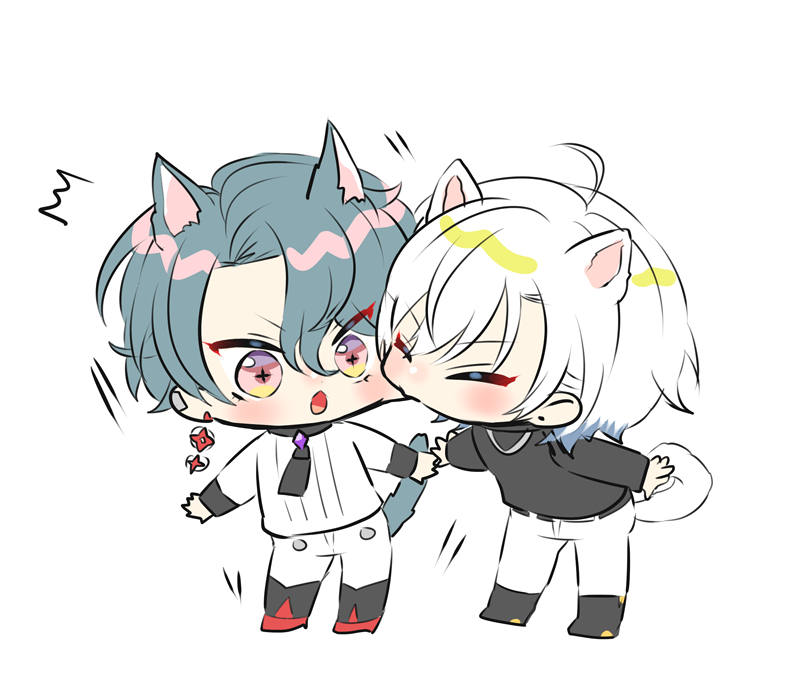 🐱: !!
🐶: 💛

#カエフリー #kaefreo