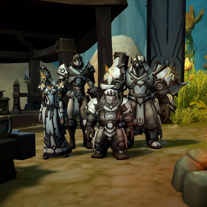 World of Warcraft Flame's Radiance Warband rewards promotional image showing fiery themed gear and rewards
