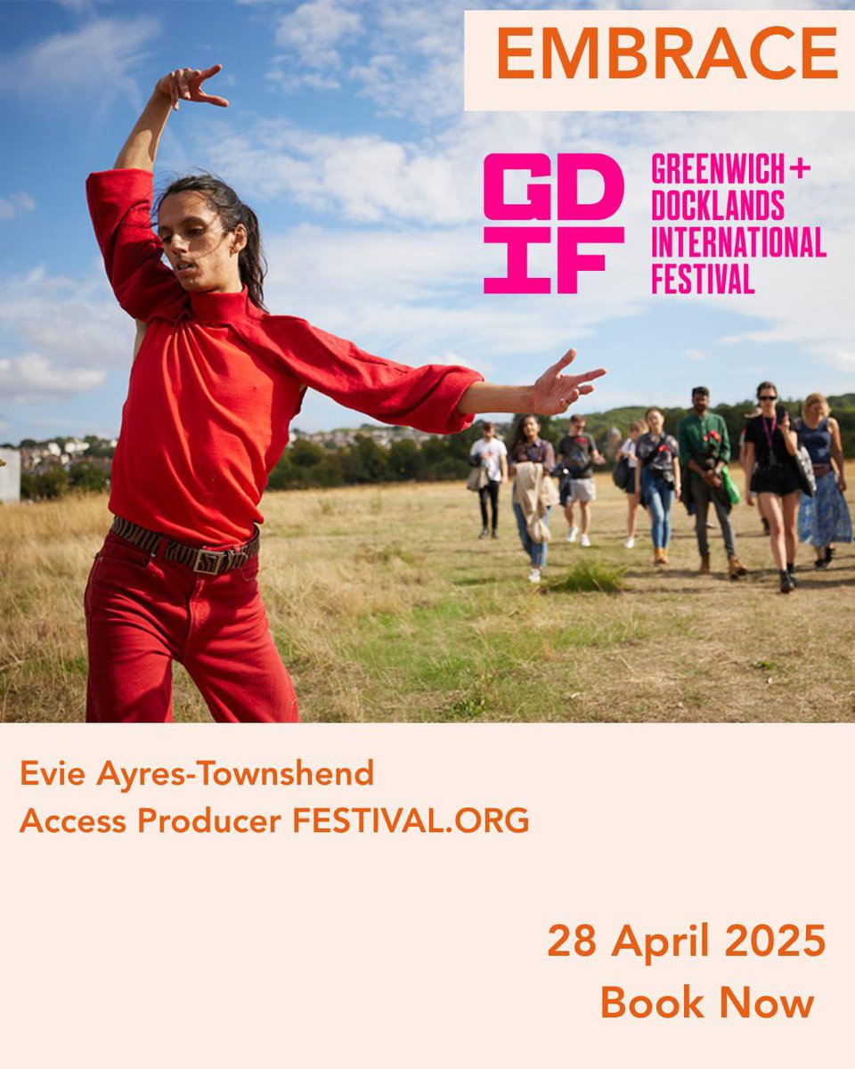 📣 Meet the Speakers for Embrace!

We’re so excited to welcome our final guest speaker for Embrace, FESTIVAL.ORG’s Access Producer, Evie Ayres-Townshend who will lead a session on working collaboratively with D/deaf, disabled and neurodiverse artists from commission to