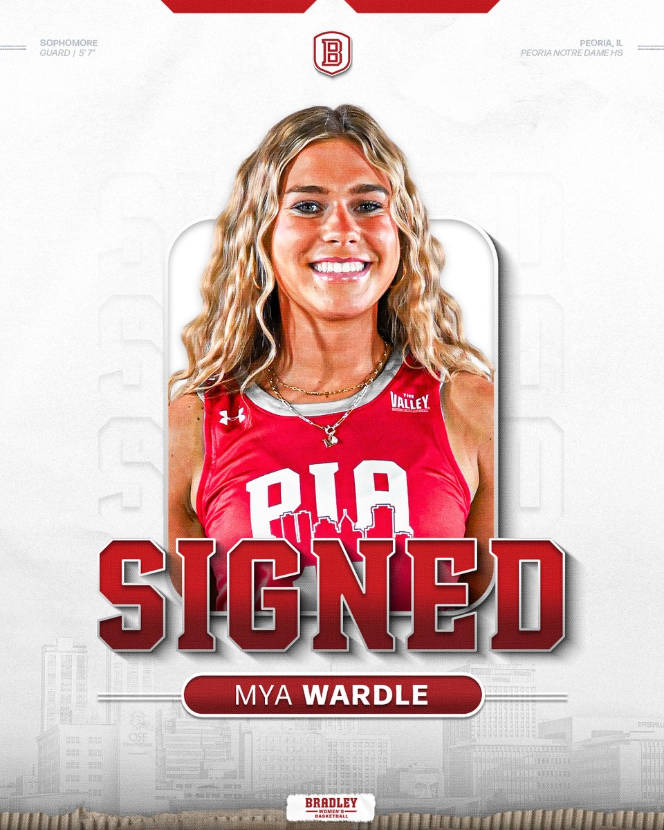 Bradley WBB (@bradleywbb) on Twitter photo πΎπππππ π½πΌπΎπ ππππ
Welcome to Bradley, <a href="/mya_wardle/">Mya Wardle</a>! #GoBraves πΎπππππ π½πΌπΎπ ππππ
Welcome to Bradley, <a href="/mya_wardle/">Mya Wardle</a>! #GoBraves