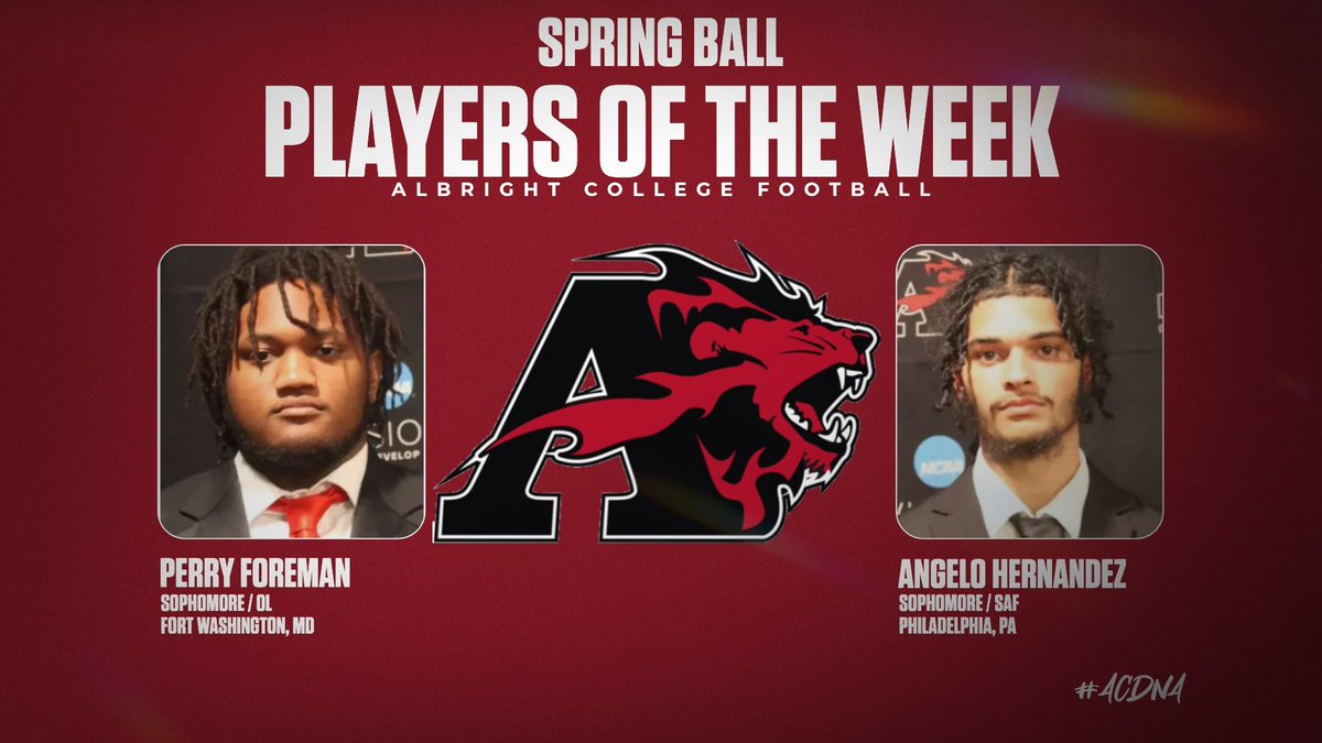 🚨Week 3 Spring Ball Players of the Week🚨 

#ACDNA
