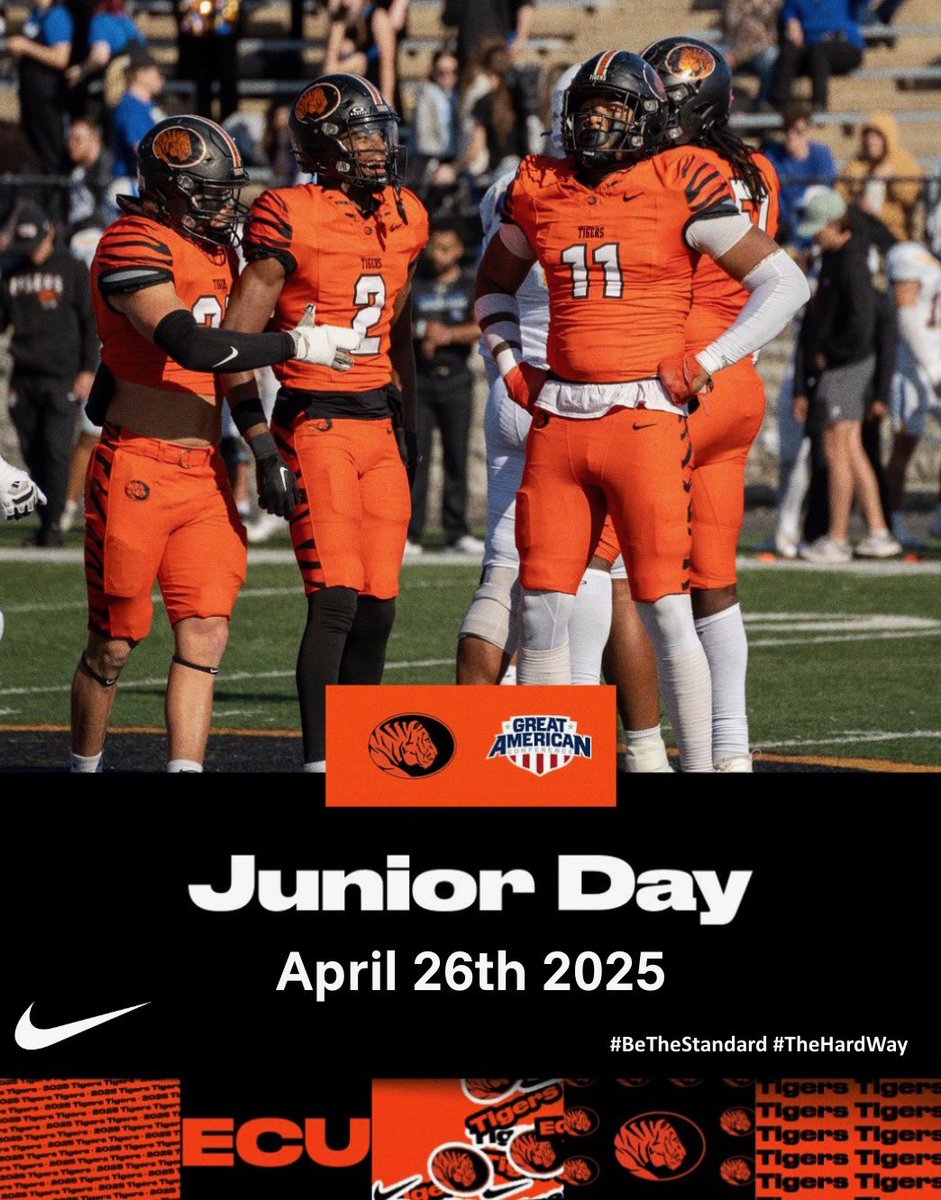 Thank you for the invite <a href="/coachmurph__/">Murphy Roberts</a>  <a href="/LitrentaJohn/">John Litrenta</a>, looking forward to the visit! <a href="/ECUTigersFB/">ECU Tigers Football</a>