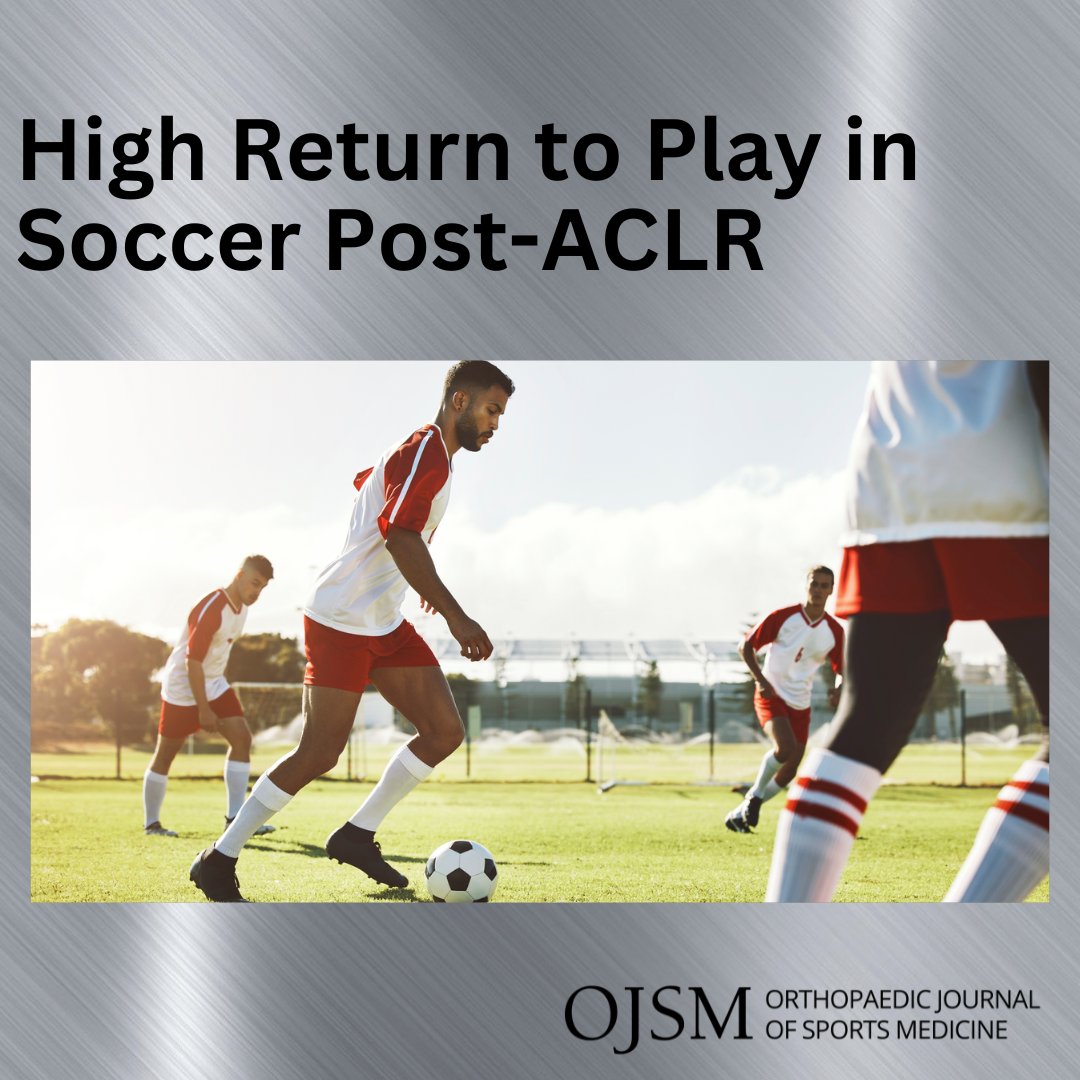 AOSSM Journals (@aossmjournals) on Twitter photo On-field rehabilitation supports ACL-reconstructed soccer players’ return to team training, with high return to competition rates (84%) for those completing a 5-staged period.
ow.ly/7Su050Vq5uo
<a href="/FilippoPicinini/">Filippo Picinini</a> <a href="/FDellaVilla/">Francesco Della Villa MD</a> <a href="/jamietallent/">Jamie Tallent</a> <a href="/stephen_patt/">Stephen Patterson</a> <a href="/m_buckthorpe/">Matt Buckthorpe</a> On-field rehabilitation supports ACL-reconstructed soccer players’ return to team training, with high return to competition rates (84%) for those completing a 5-staged period.
ow.ly/7Su050Vq5uo
<a href="/FilippoPicinini/">Filippo Picinini</a> <a href="/FDellaVilla/">Francesco Della Villa MD</a> <a href="/jamietallent/">Jamie Tallent</a> <a href="/stephen_patt/">Stephen Patterson</a> <a href="/m_buckthorpe/">Matt Buckthorpe</a>