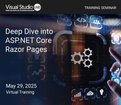 Visual Studio Live! (@vslive) on Twitter photo Join us on May 29 for a 4-hour workshop with <a href="/skimedic/">Phil Japikse (MVP)</a> that delves into the #RazorPages paradigm, providing a modern, page-based approach to building dynamic web applications on the robust #ASPdotNET Core platform. Register by May 9 and save $100. buff.ly/dRcP1TK Join us on May 29 for a 4-hour workshop with <a href="/skimedic/">Phil Japikse (MVP)</a> that delves into the #RazorPages paradigm, providing a modern, page-based approach to building dynamic web applications on the robust #ASPdotNET Core platform. Register by May 9 and save $100. buff.ly/dRcP1TK