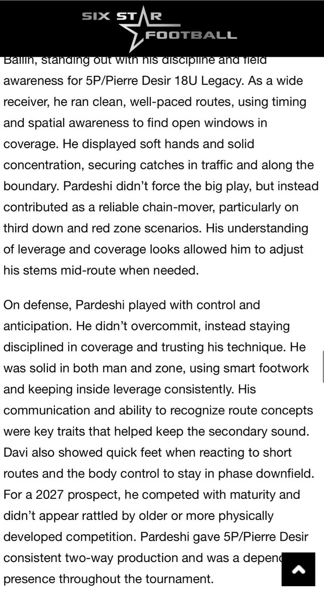 Davi (@davipardeshi) on Twitter photo Thank you for another write up! <a href="/sixstarfootball/">Six Star Football | PLUS+</a>
<a href="/6starfootballMO/">Six Star Football | MISSOURI</a> <a href="/5pAcademy/">5P/Pierre Desir 7v7 Football</a> <a href="/AJSW24/">Ant</a> <a href="/PrepRedzone/">Prep Redzone 🏈</a> <a href="/Howell_FB/">Howell Football</a> Thank you for another write up! <a href="/sixstarfootball/">Six Star Football | PLUS+</a>
<a href="/6starfootballMO/">Six Star Football | MISSOURI</a> <a href="/5pAcademy/">5P/Pierre Desir 7v7 Football</a> <a href="/AJSW24/">Ant</a> <a href="/PrepRedzone/">Prep Redzone 🏈</a> <a href="/Howell_FB/">Howell Football</a>