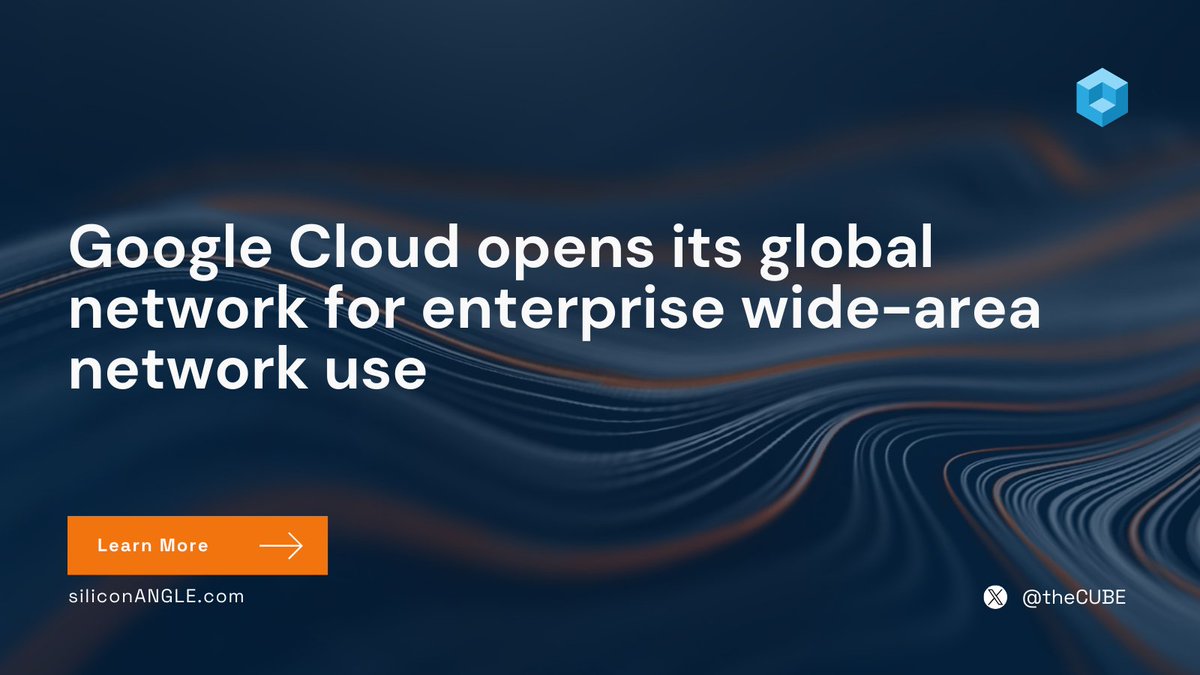 theCUBE's tweet image. In a recent write-up, #siliconANGLE’s @pgillin discusses how @Google’s latest #CloudWAN can open the doors to the planet-scale #network — now optimized for #enterpriseWAN.

📺 Stay tuned with #theCUBE!
siliconangle.com/2025/04/09/goo…

#CloudWAN #CTOinsights #CloudTrends #GoogleNetworking