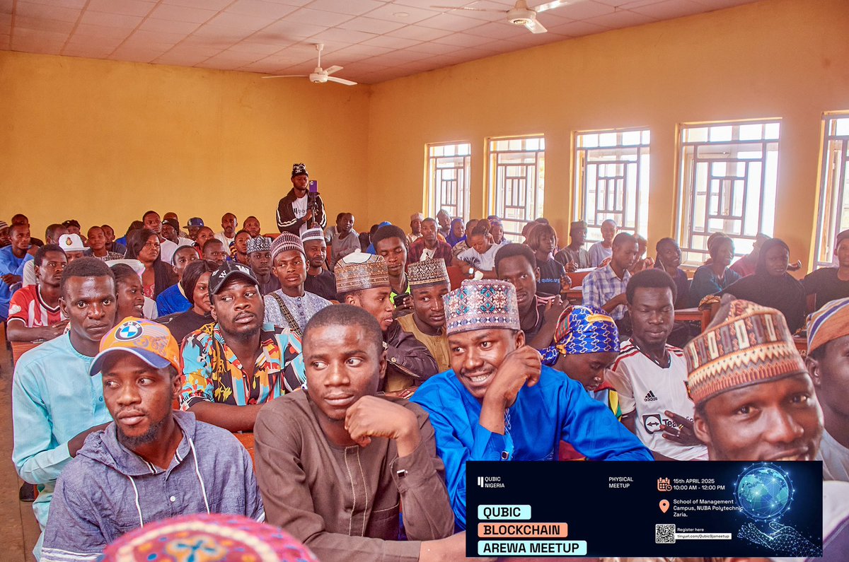 GtownDiamond's tweet image. GM $Qubic community I’m glad to inform you that the first official $Qubic event here in northeast part of Nigeria 🇳🇬 is a successful one❤️❤️
I was opportuned to educate little of my knowledge and understanding to a crowd of 200 hundred Attendance.
Where I educate them on the…