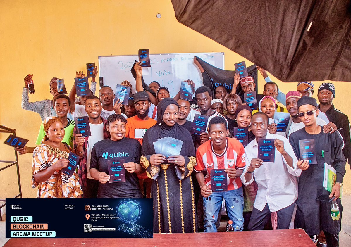 GtownDiamond's tweet image. GM $Qubic community I’m glad to inform you that the first official $Qubic event here in northeast part of Nigeria 🇳🇬 is a successful one❤️❤️
I was opportuned to educate little of my knowledge and understanding to a crowd of 200 hundred Attendance.
Where I educate them on the…