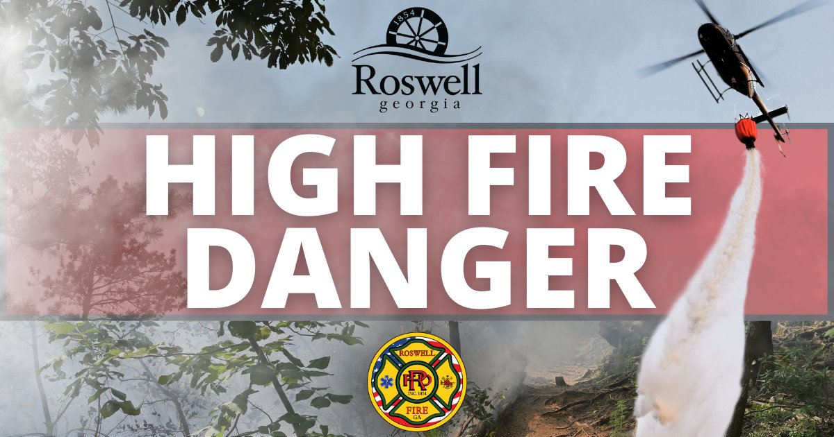 🔥 High Fire Danger Potential in Roswell until 9:00 PM!

Low humidity + gusty winds = increased wildfire risk. 
Avoid outdoor burning today.