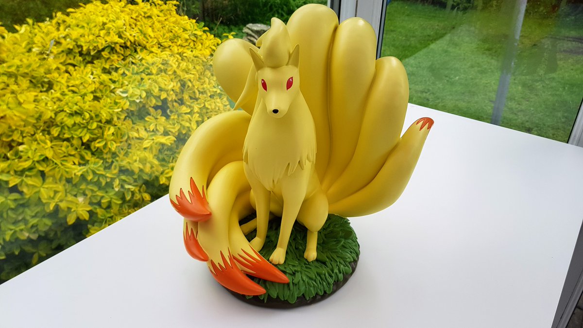Soital's tweet photo. Pokemon Center 2025 Ninetales Garden Statue
​ポケモンガーデン像 キュウコン (A dream come true....an absolutely AMAZING official figure of Ninetales...I could only DREAM of them making a Weavile now to match mine!) Thank you Pokemon Center UK! :D https://t.co/NenXJTyYEq
