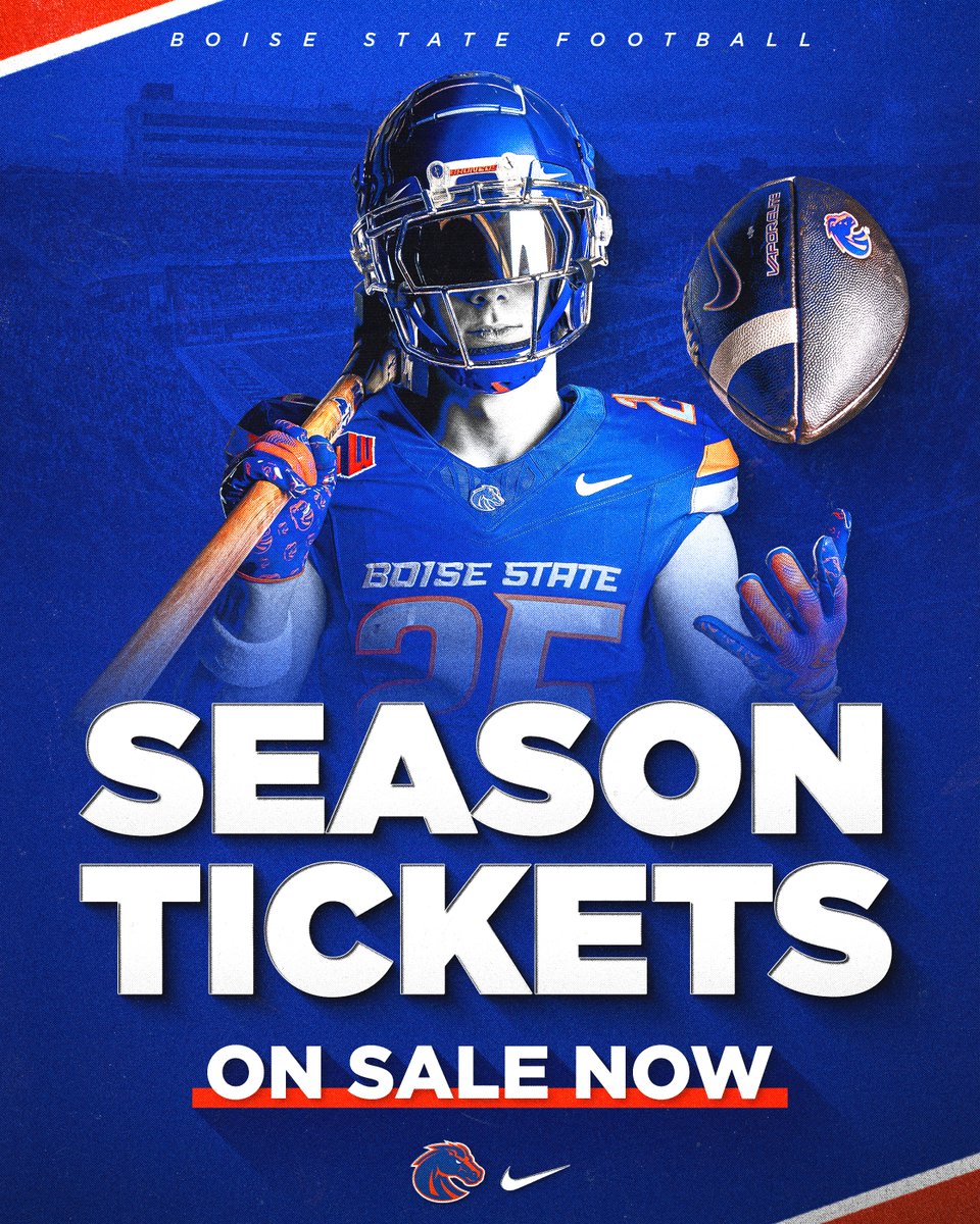 BroncoSportsFB's tweet image. New season tickets are 𝙤𝙣 𝙨𝙖𝙡𝙚 𝙣𝙤𝙬! 🏟️
🎟️ boi.st/4lBwG0Y
#BleedBlue | #BuiltDifferent