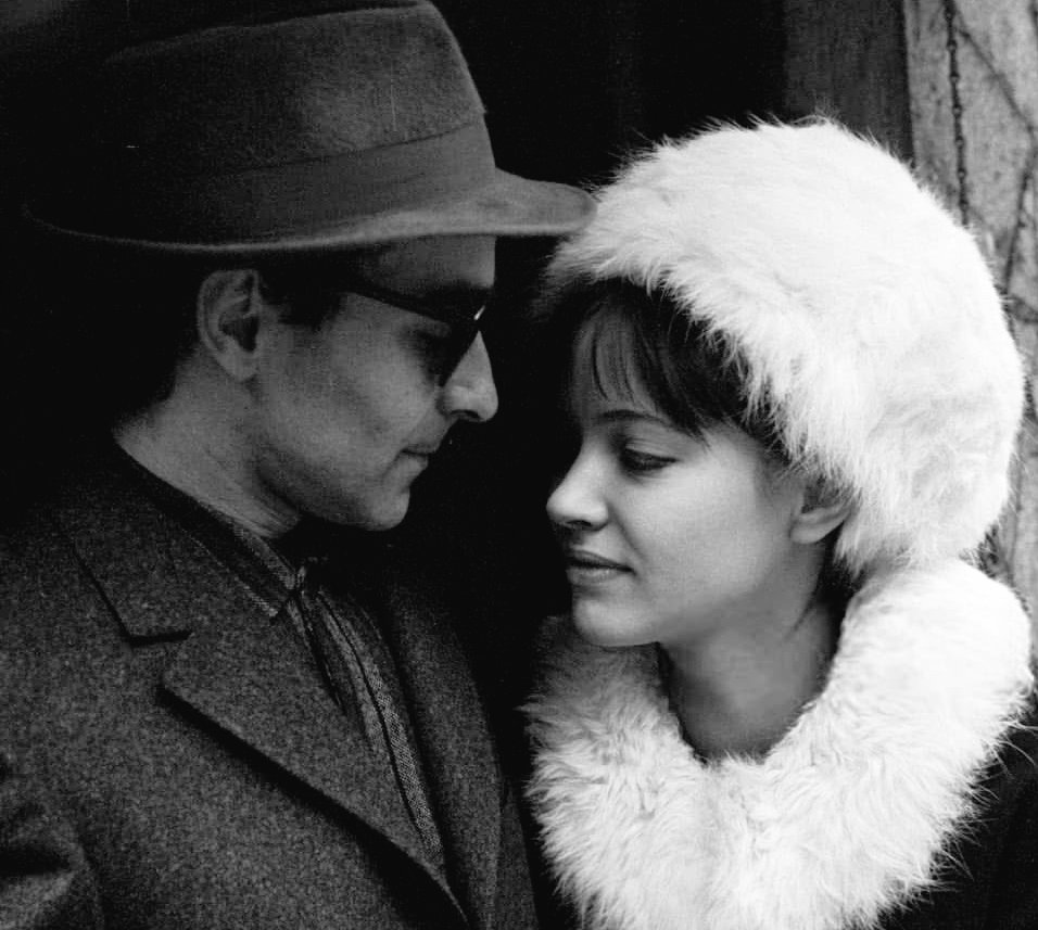 Anna Karina et Jean-Luc Godard.