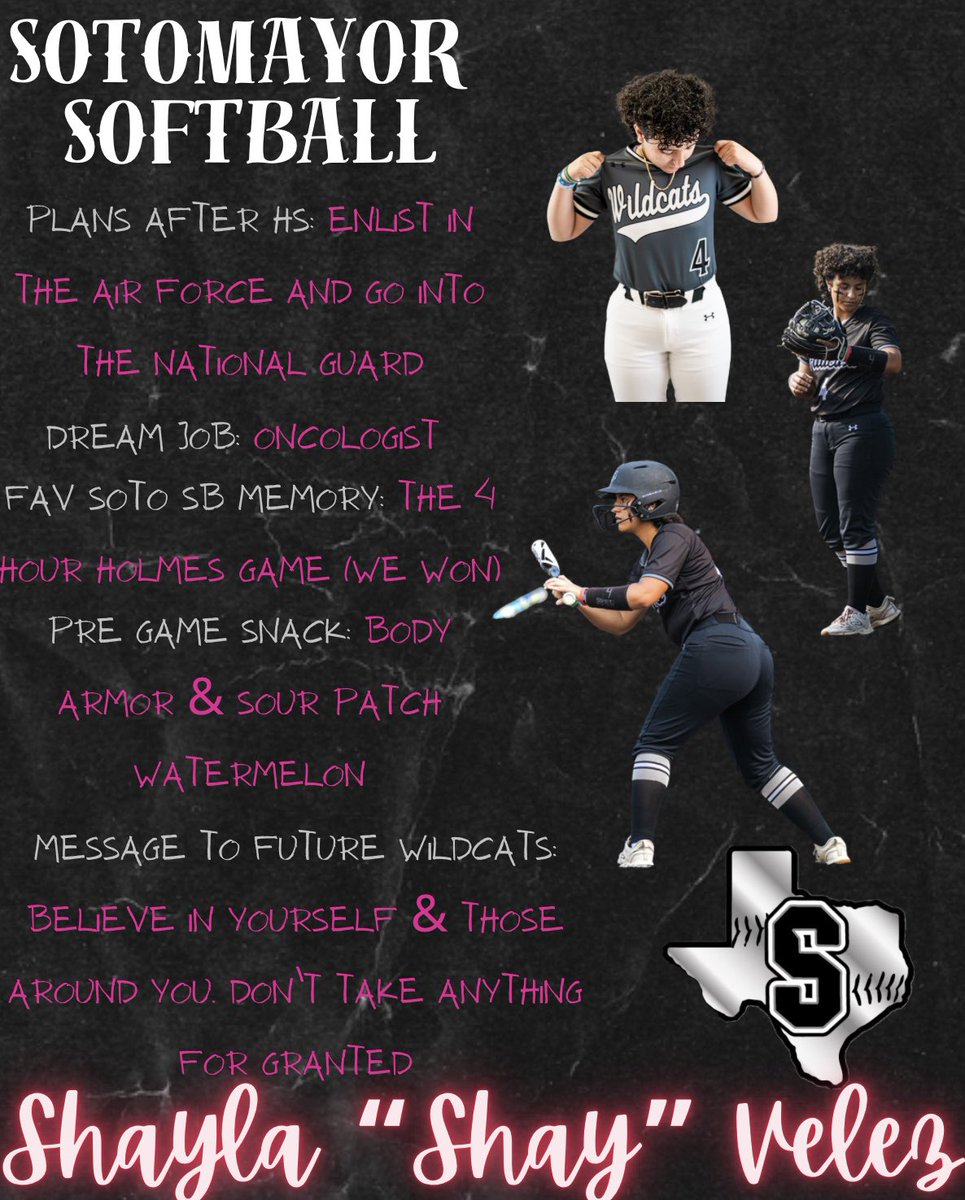 🔦SENIOR spotlight 🔦- SECOND BASEMAN Shayla “Shay” Velez 🥎🐾