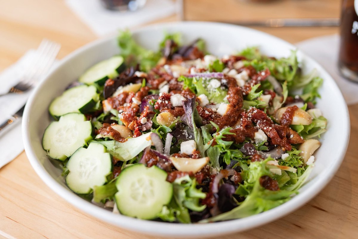 Fresh, flavorful and back for a limited time! 🥗 Get your Greek salad today at deweyspizza.com 

**All locations will be closed on Easter Sunday.**