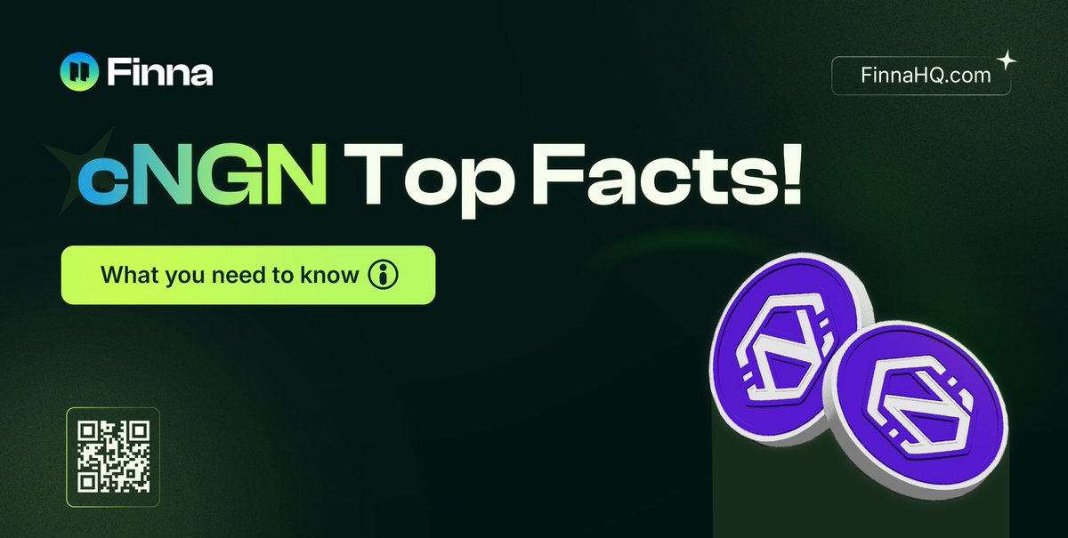 FinnaHQ's tweet image. Nigeria just launched its own stablecoin — cNGN!

Unlike Bitcoin, it’s built for stability, easy transactions, &amp;amp; cross-border payments. 

But what makes cNGN special, and why should you care?

Here are 10 key things to know (#8 is one of our faves!) 🧵👇
