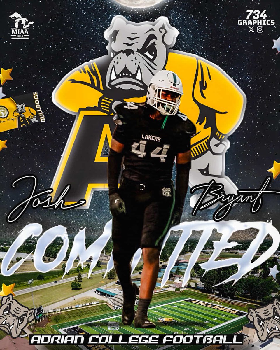 Joshua Bryant (@joshua_bryant07) on Twitter photo After a long recruitment process I am excited to announce my commitment to Adrian College, GO BULLDOGS!!! 💛🖤 <a href="/CoachKnollman/">Alex Knollman</a> <a href="/ZHilbs/">Zachary Hilbers</a> After a long recruitment process I am excited to announce my commitment to Adrian College, GO BULLDOGS!!! 💛🖤 <a href="/CoachKnollman/">Alex Knollman</a> <a href="/ZHilbs/">Zachary Hilbers</a>