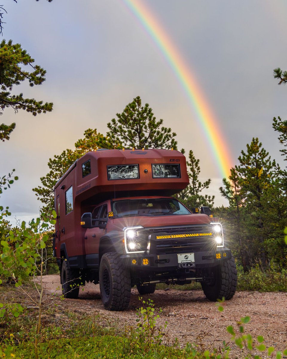Somewhere under the rainbow—and exactly where we want to be.
·
·
·
#earthroamer #adventuretime #offroad4x4 #expeditionvehicle #campinglife #overlanding #4x4life #4x4trucks #vanlife #vanlifeadventures #offgrid #madeinusa #luxuryvehicles #rvlife