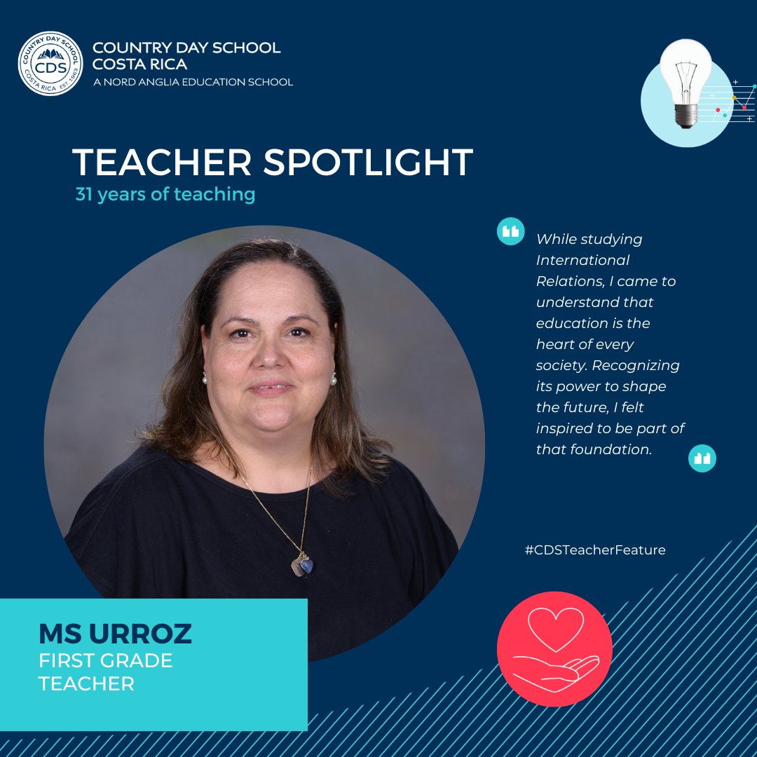 CountryDayCR's tweet image. 🌟 Teacher Spotlight - Ms. Urroz 🌟
Join us in celebrating the incredible educators who make a lasting impact every day! 💙📚
Stay tuned as we highlight the amazing stories behind the people who help shape our community. ✨
#CountryDayCR #TeacherSpotlight #NordAngliaEducation