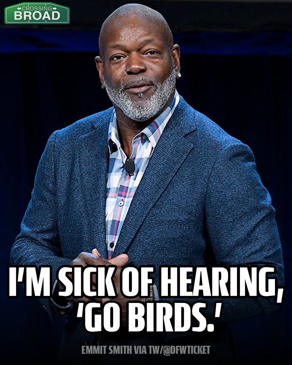 CrossingBroad's tweet photo. GO BIRDS @EmmittSmith22!

(via @dfwticket) https://t.co/FvRXZhTAks