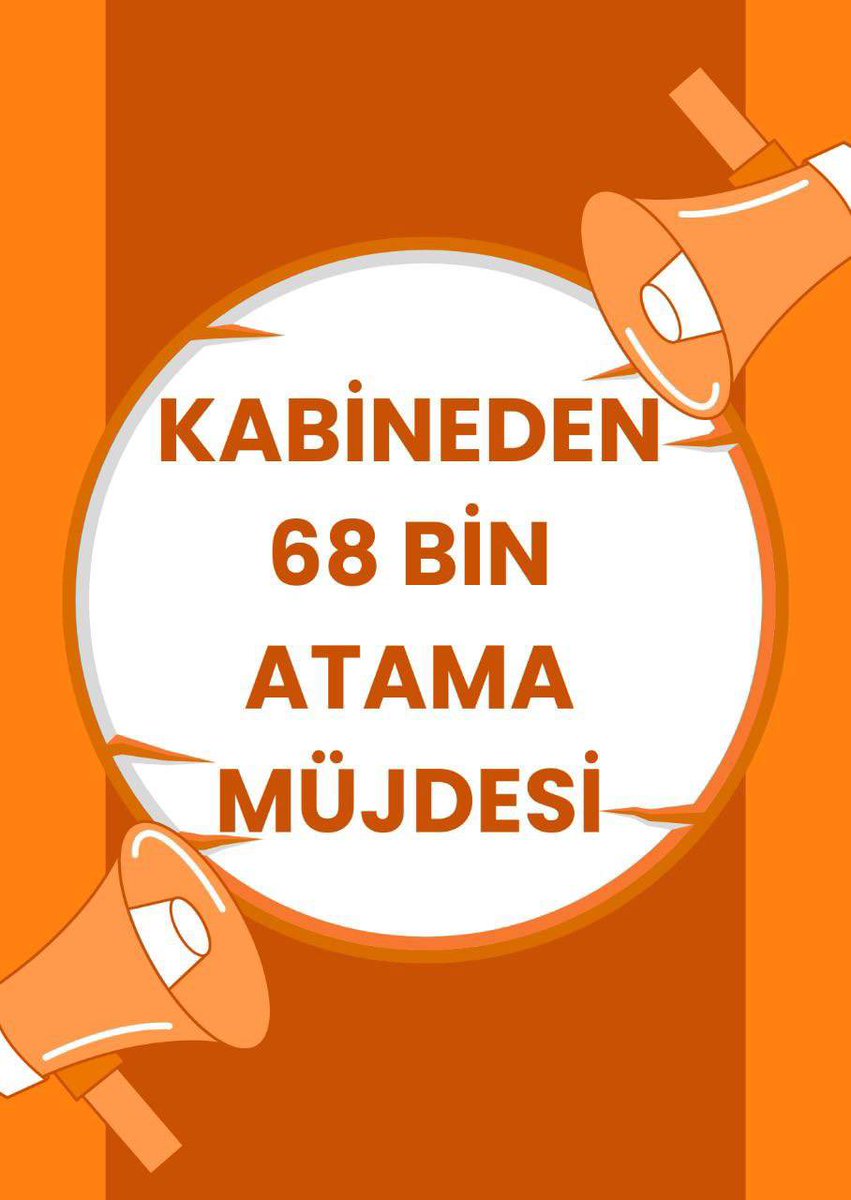 Kabine toplantısından tüm öğretmenleri sevindirecek karar çıkmalı
Talebimiz nettir 68 bin öğretmen ataması

<a href="/RTErdogan/">Recep Tayyip Erdoğan</a> <a href="/_cevdetyilmaz/">Cevdet Yılmaz</a> <a href="/hasandogan/">Hasan Doğan</a> <a href="/fahrettinaltun/">Fahrettin Altun</a> <a href="/Yusuf__Tekin/">Yusuf Tekin</a> <a href="/memetsimsek/">Mehmet Simsek</a> <a href="/vedatdemiroz/">Vedat Demiröz</a> <a href="/tcbestepe/">T.C. Cumhurbaşkanlığı</a>

#CumhurbaşkanımMEBe68BinAtama