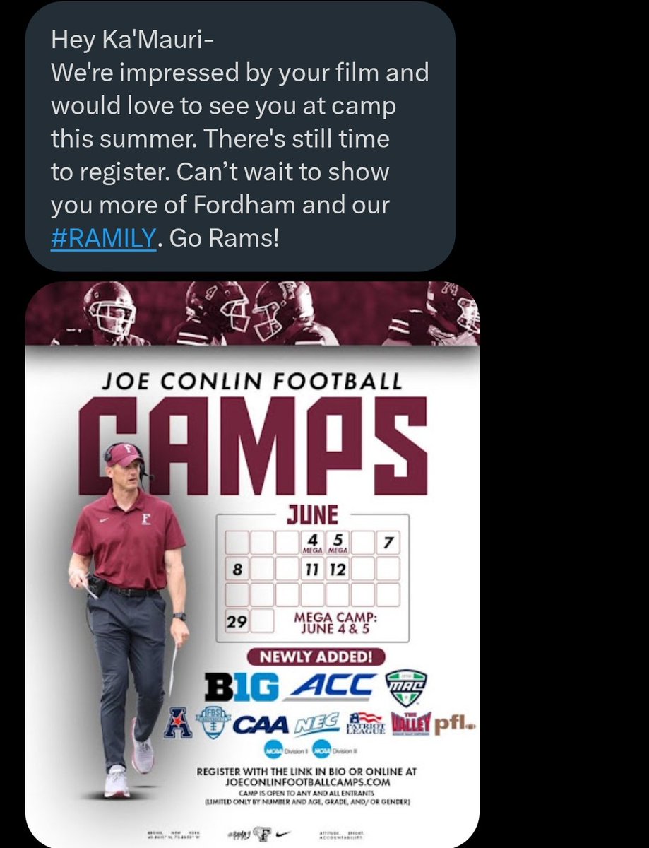 Ka'Mauri Gator Guinyard (@kamauriguinyard) on Twitter photo Thanks <a href="/FORDHAMFOOTBALL/">Fordham Football</a> for the invite I'll be there June 4th to compete!!! 🐊🐊 <a href="/StepinacMSG/">Stepinac MSG Varsity</a> <a href="/StepinacSports/">Stepinac Athletics</a> <a href="/CoachMatt_G_78/">MJG</a> <a href="/MageeAj/">AJ MAGEE</a> <a href="/PRZCaleb/">caleb holfoth</a> <a href="/KDJmedia1/">Kevin Devaney Jr.</a> <a href="/coachdarcy_/">Coach Eric Darcy</a> Thanks <a href="/FORDHAMFOOTBALL/">Fordham Football</a> for the invite I'll be there June 4th to compete!!! 🐊🐊 <a href="/StepinacMSG/">Stepinac MSG Varsity</a> <a href="/StepinacSports/">Stepinac Athletics</a> <a href="/CoachMatt_G_78/">MJG</a> <a href="/MageeAj/">AJ MAGEE</a> <a href="/PRZCaleb/">caleb holfoth</a> <a href="/KDJmedia1/">Kevin Devaney Jr.</a> <a href="/coachdarcy_/">Coach Eric Darcy</a>
