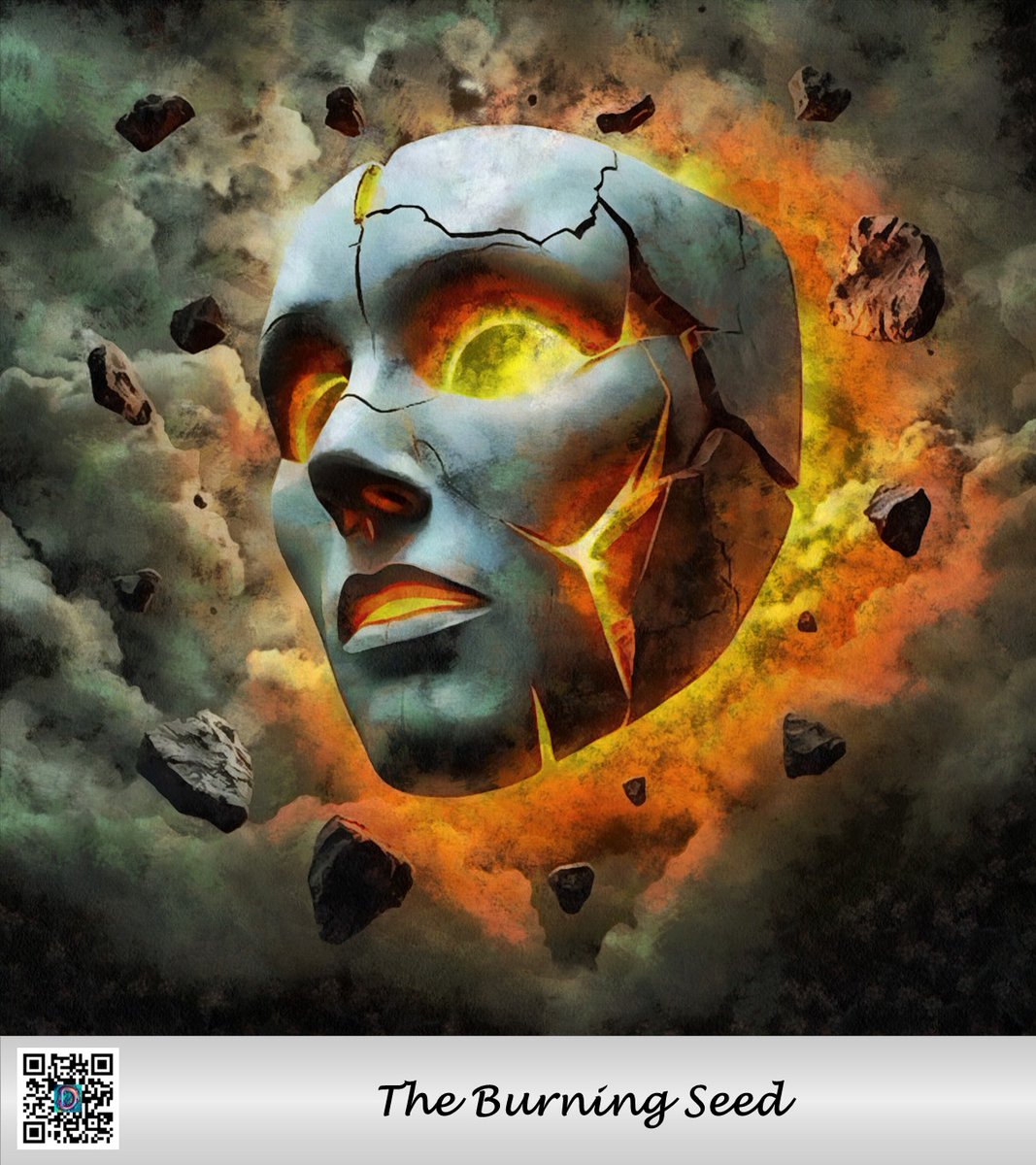 The burning seed  #art #AIart #digitalart