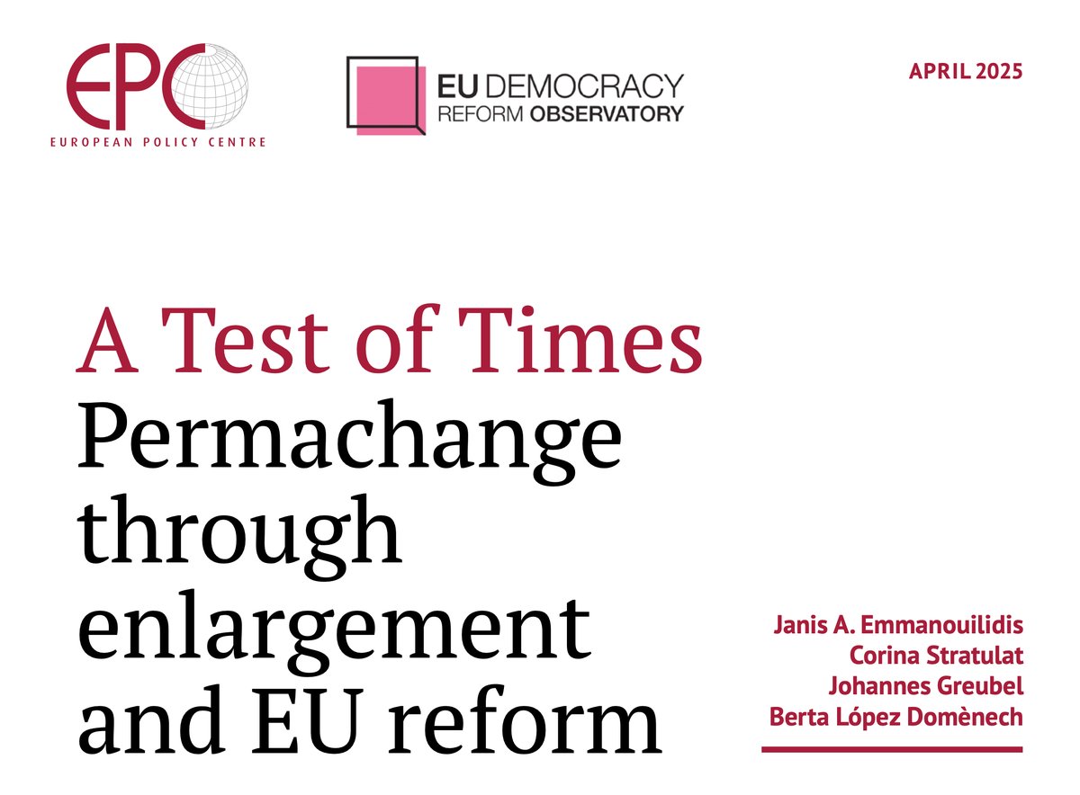 Janis A. Emmanouilidis (@jaemmanouilidis) on Twitter photo Putting final touches on <a href="/epc_eu/">European Policy Centre</a> paper related to enlargement & internal #EU reform. Will be published after Easter.
Aspiring to promote & link debates on future of EU widening & deepening.
Enlargement & Reform Imperative | Strategic Options | 12 Key Recommendations
#EUCO Putting final touches on <a href="/epc_eu/">European Policy Centre</a> paper related to enlargement & internal #EU reform. Will be published after Easter.
Aspiring to promote & link debates on future of EU widening & deepening.
Enlargement & Reform Imperative | Strategic Options | 12 Key Recommendations
#EUCO