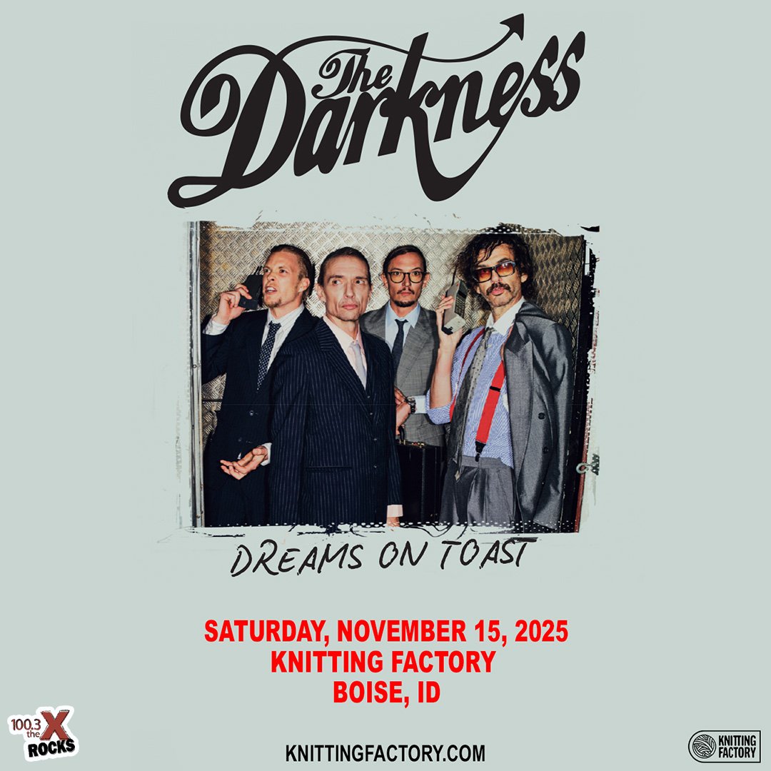 100.3 The X Rocks (@xrocksboise) on Twitter photo JUST ANNOUNCED: 100.3 The X presents <a href="/thedarkness/">The Darkness</a> on Saturday November 15th at <a href="/knitboise/">Knitting Factory Boise</a>
Tickets on sale this Friday at 10 a.m. Listen to The X to win yours for free!! JUST ANNOUNCED: 100.3 The X presents <a href="/thedarkness/">The Darkness</a> on Saturday November 15th at <a href="/knitboise/">Knitting Factory Boise</a>
Tickets on sale this Friday at 10 a.m. Listen to The X to win yours for free!!