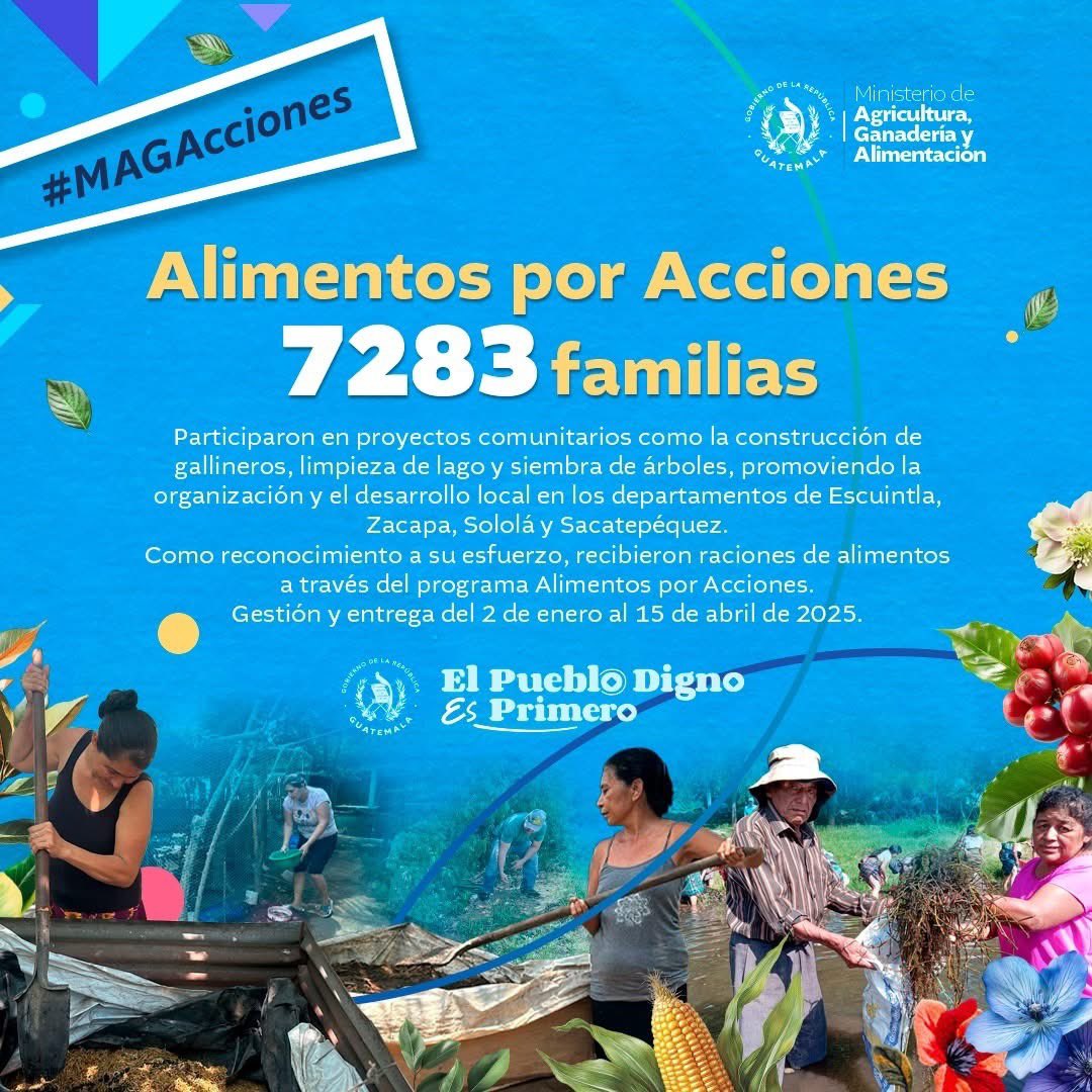 #MagAcciones | La elaboración de proyectos comunitarios que fomentan el desarrollo local, ha permitido beneficiar a más de 7,000 familias con raciones de alimentos. 

#ElPuebloDignoesPrimero