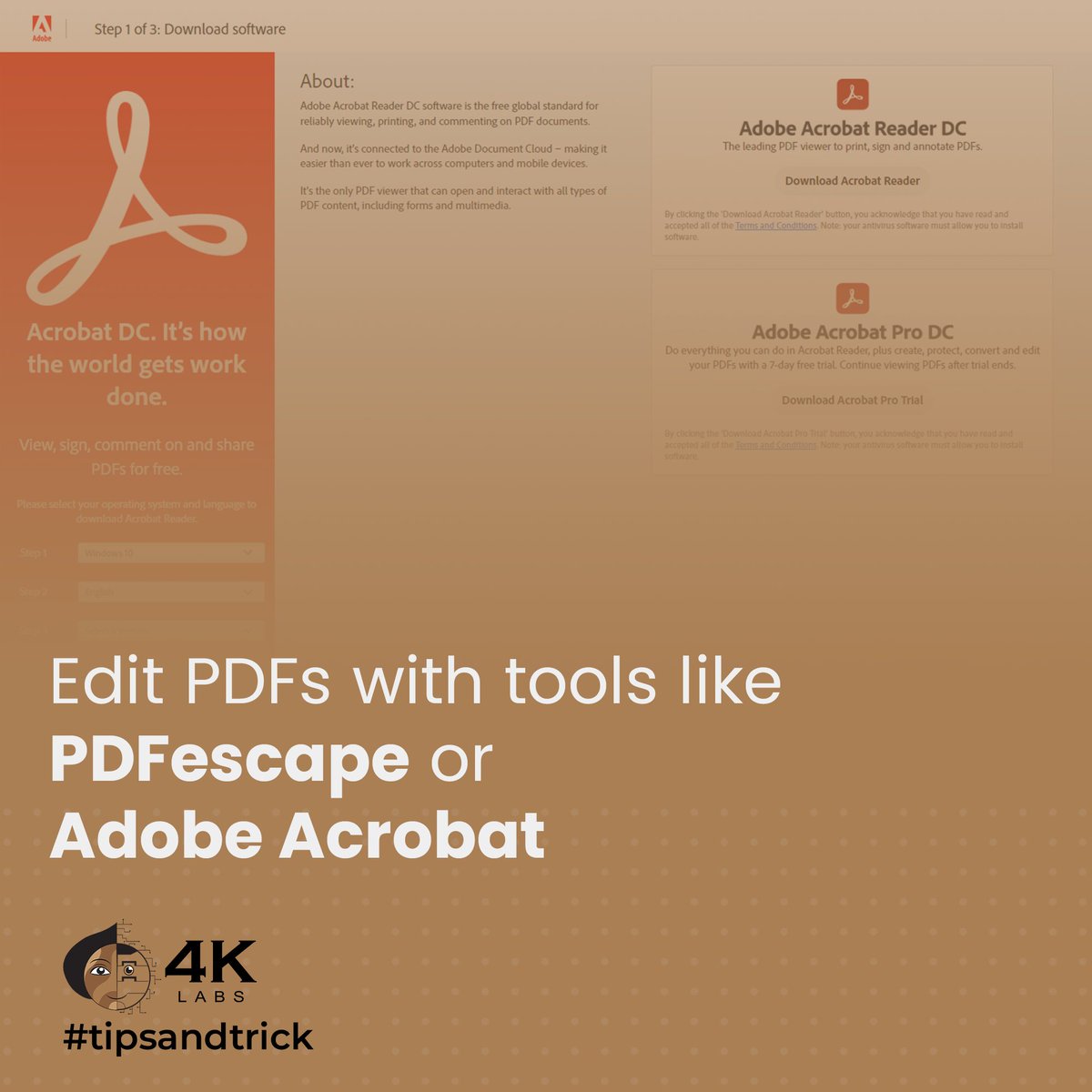 4klabs4k's tweet image. Need to edit a PDF? Use tools like PDFEscape (free) or Adobe Acrobat (pro) to get it done fast. #PDFTips #Productivity