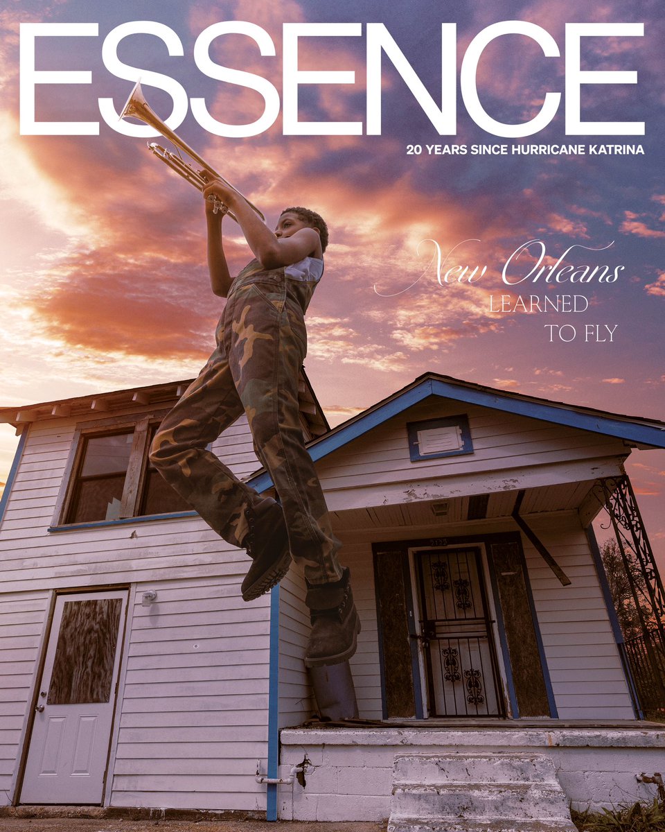 Essence's tweet image. The 20th anniversary of Hurricane Katrina is, in fact, a heroic one. Except the only saviors are ourselves.
The memories, emotions and realities evoked by Katrina are our proof of life. We remember, although some recollections we’d rather forget. We feel, although it pains us.…