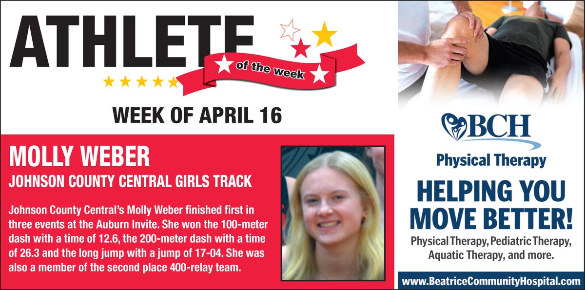Congratulations to Molly Weber - Beatrice Daily Sun Athlete of the Week!