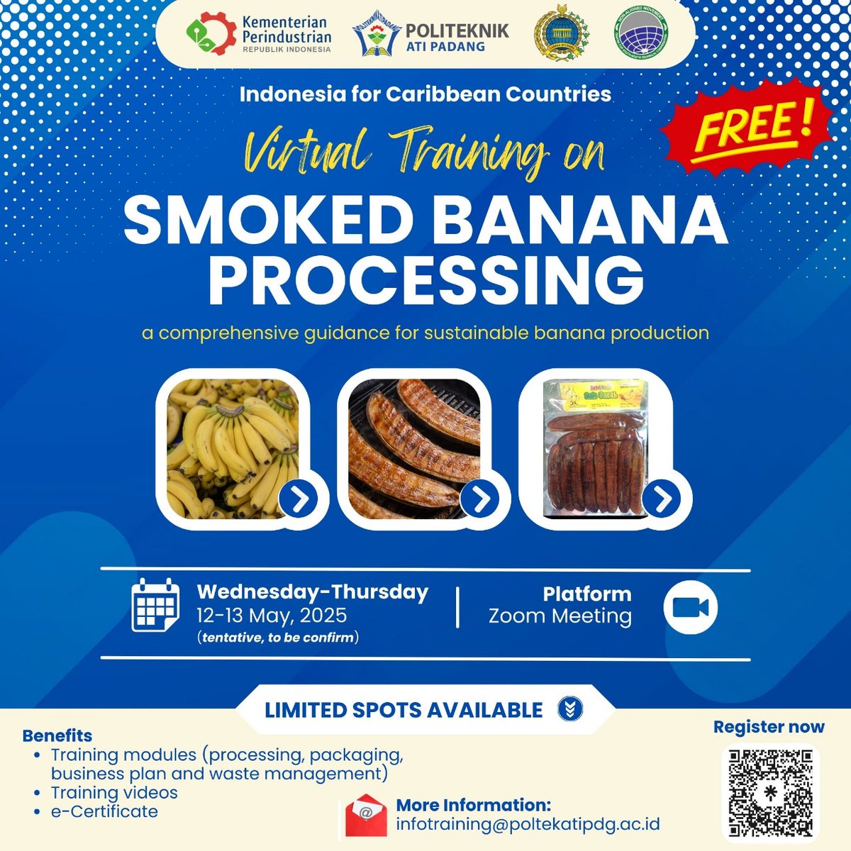 Opportunity for Training in various areas of Agro Processing.

To find out more visit linktr.ee/mangobanana.tr…