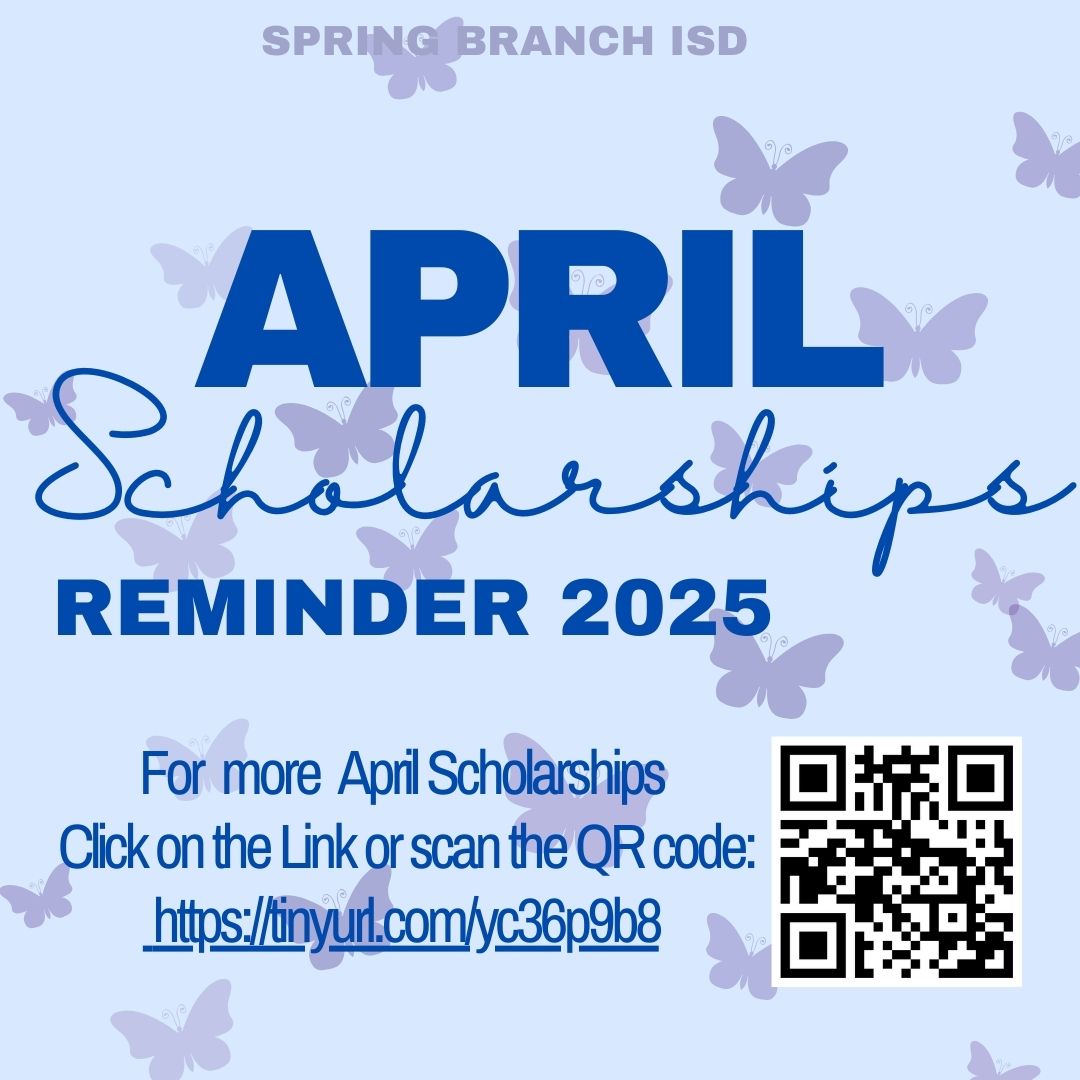 April Scholarship Alert!
New scholarship opportunities are here—don’t miss out on FREE money for college! 
Scan the QR code for more information on the April 2025 Scholarships and apply today! Deadlines are approaching fast.
