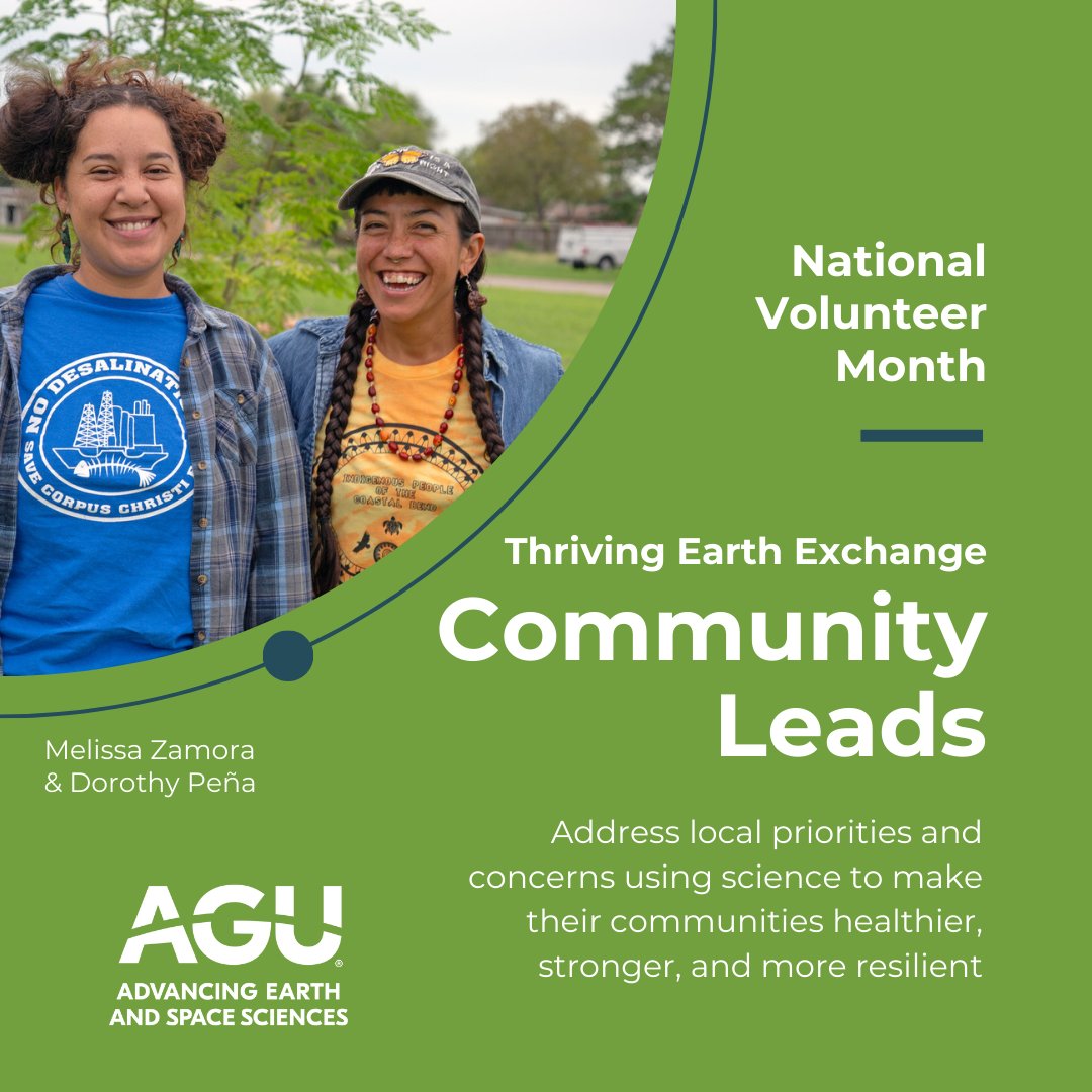 April is #NationalVolunteerMonth and we want to recognize all of our amazing Community Leaders who address their local priorities through our community science projects. Thank you for the time, energy and passion you bring to projects! 🤝 🌎