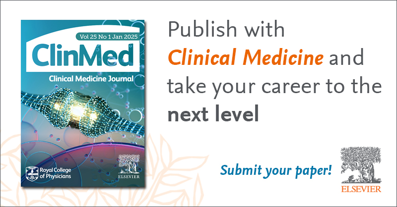 Submit your research paper to <a href="/Clin_Med/">Clinical Medicine (ClinMed)</a> by <a href="/RCPhysicians/">Royal College of Physicians</a> to give your career a boost: spkl.io/60144IRBk