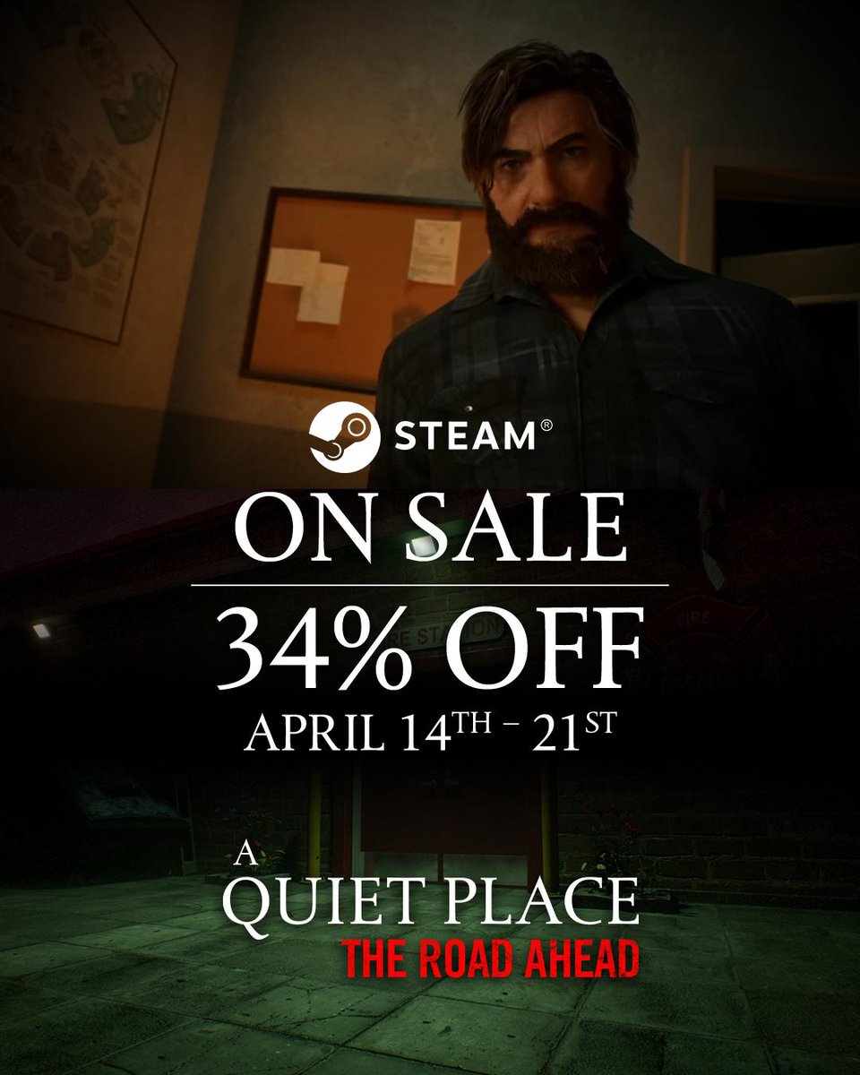 Do you have what it takes to survive the silence?

Every creak and whisper could be your last, it’s the time to face the terror. ☠️

A Quiet Place: The Road Ahead is now 34% off on Steam until April 21st.

Grab it now before it gets too loud!
👉 bit.ly/AQP_Sale