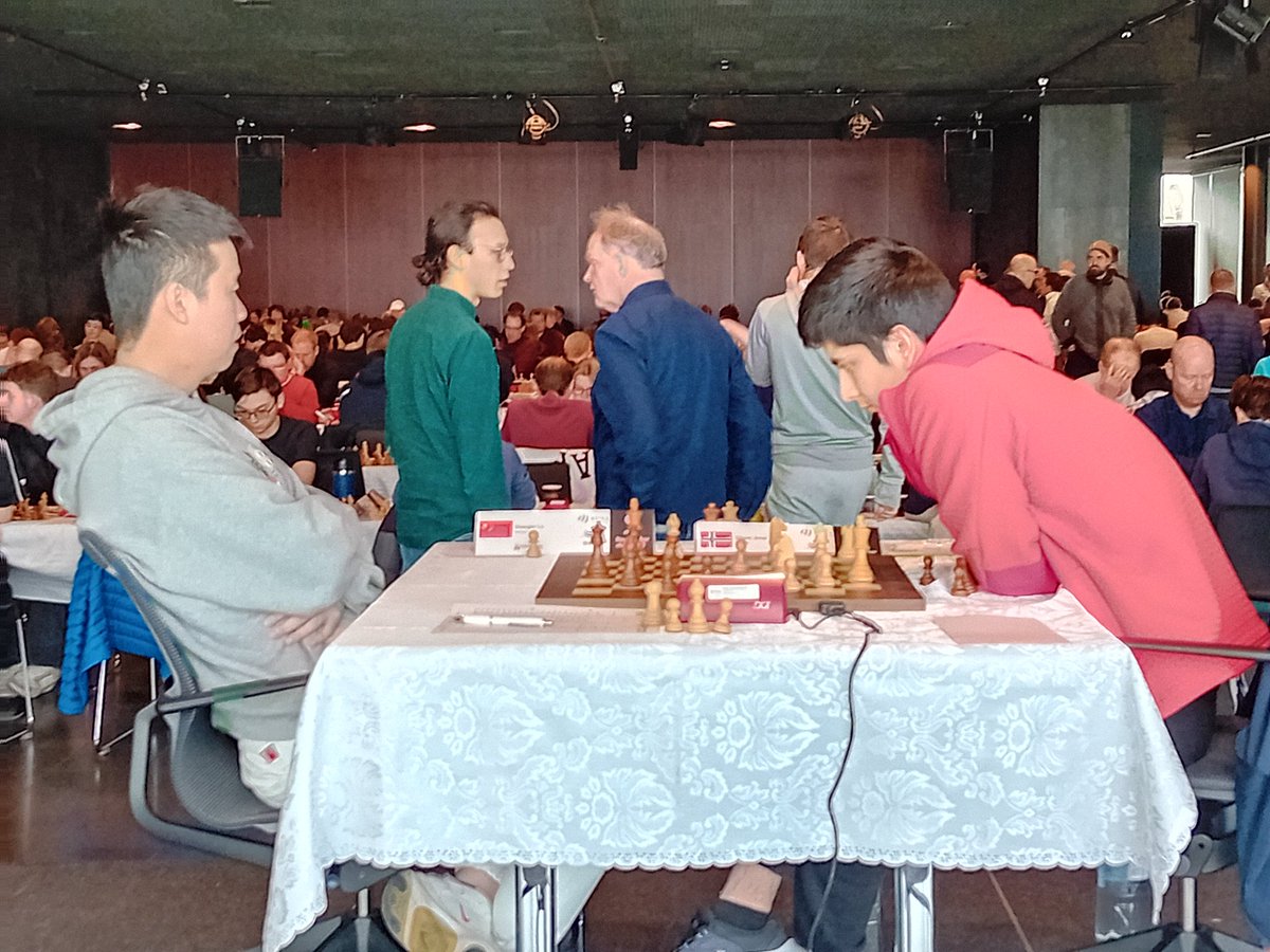 With Parham drawing on board 1 and Ivanchuk on board 3 the only remaining top game is Amar vs Shanglei. If either of them wins, they win the tournament on tiebreaks. If the game is drawn, Parham wins! #chess #ReykjavikOpen